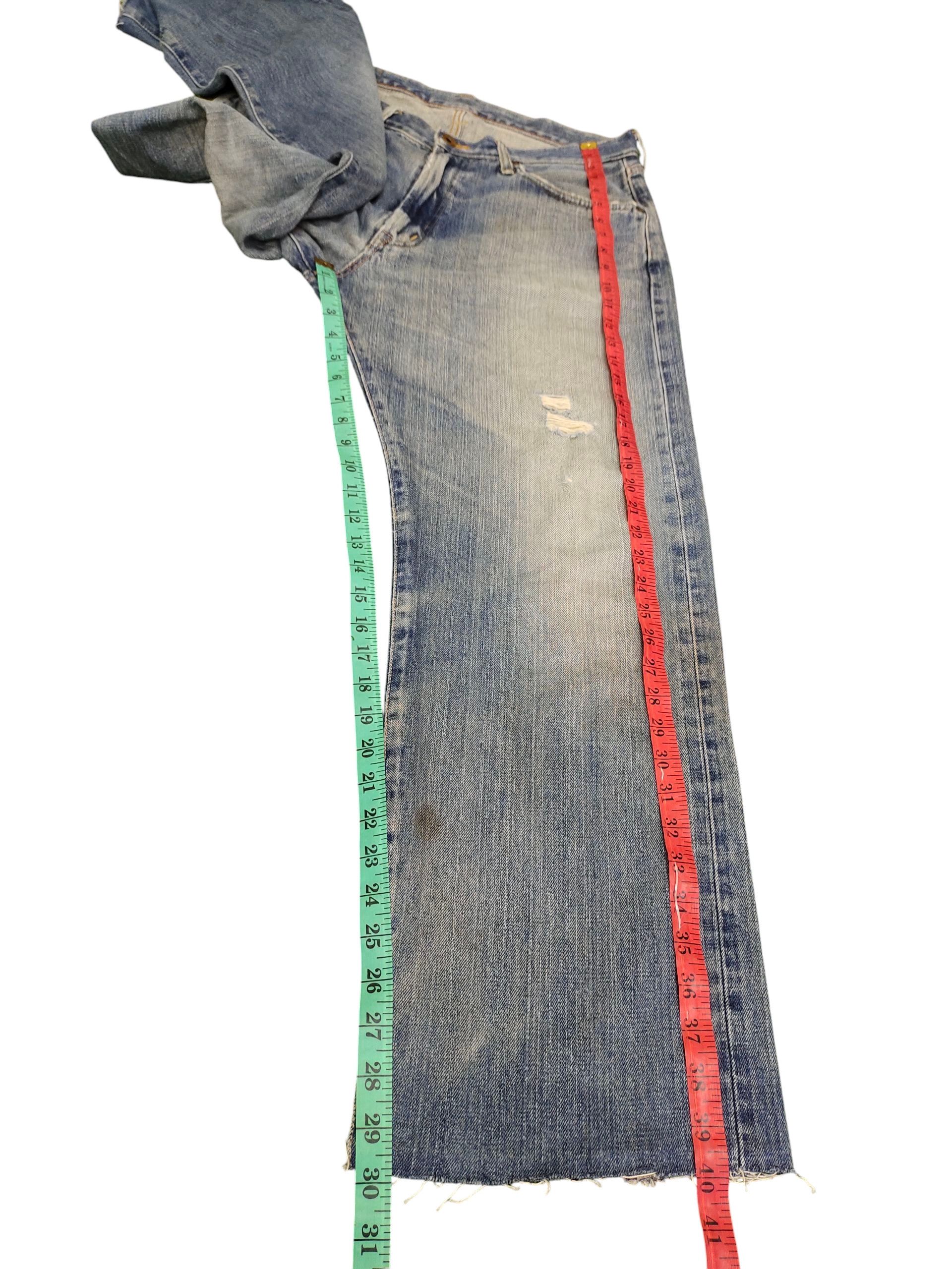 Comme des Garcons × Undercover Vintage 90s Edwin 505 Selvedge Distress Faded Denim Jeans Size US 32 / EU 48 - 17 Thumbnail