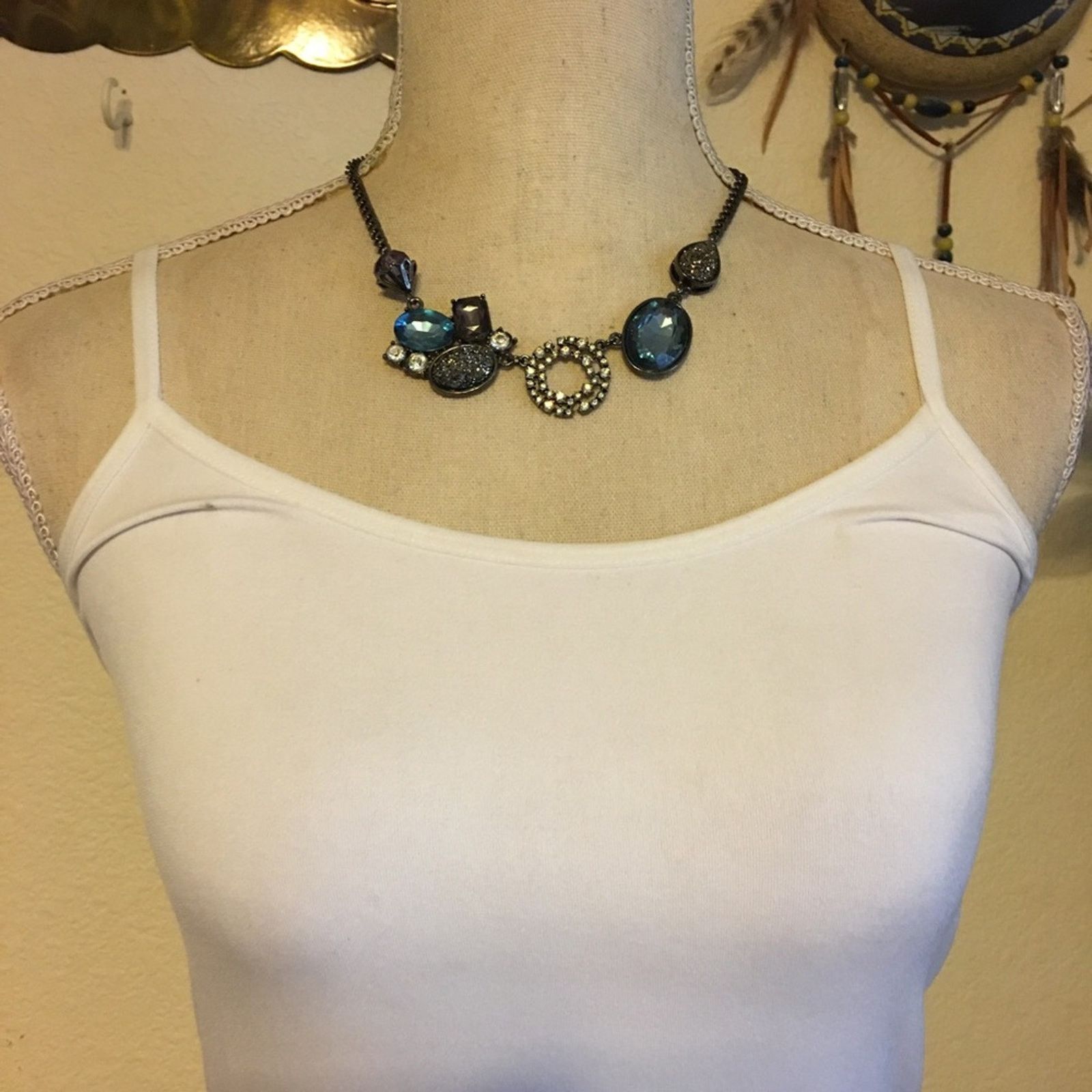 Vera Wang Vera Wang glass stone faux drusy bib necklace Size ONE SIZE - 3 Thumbnail