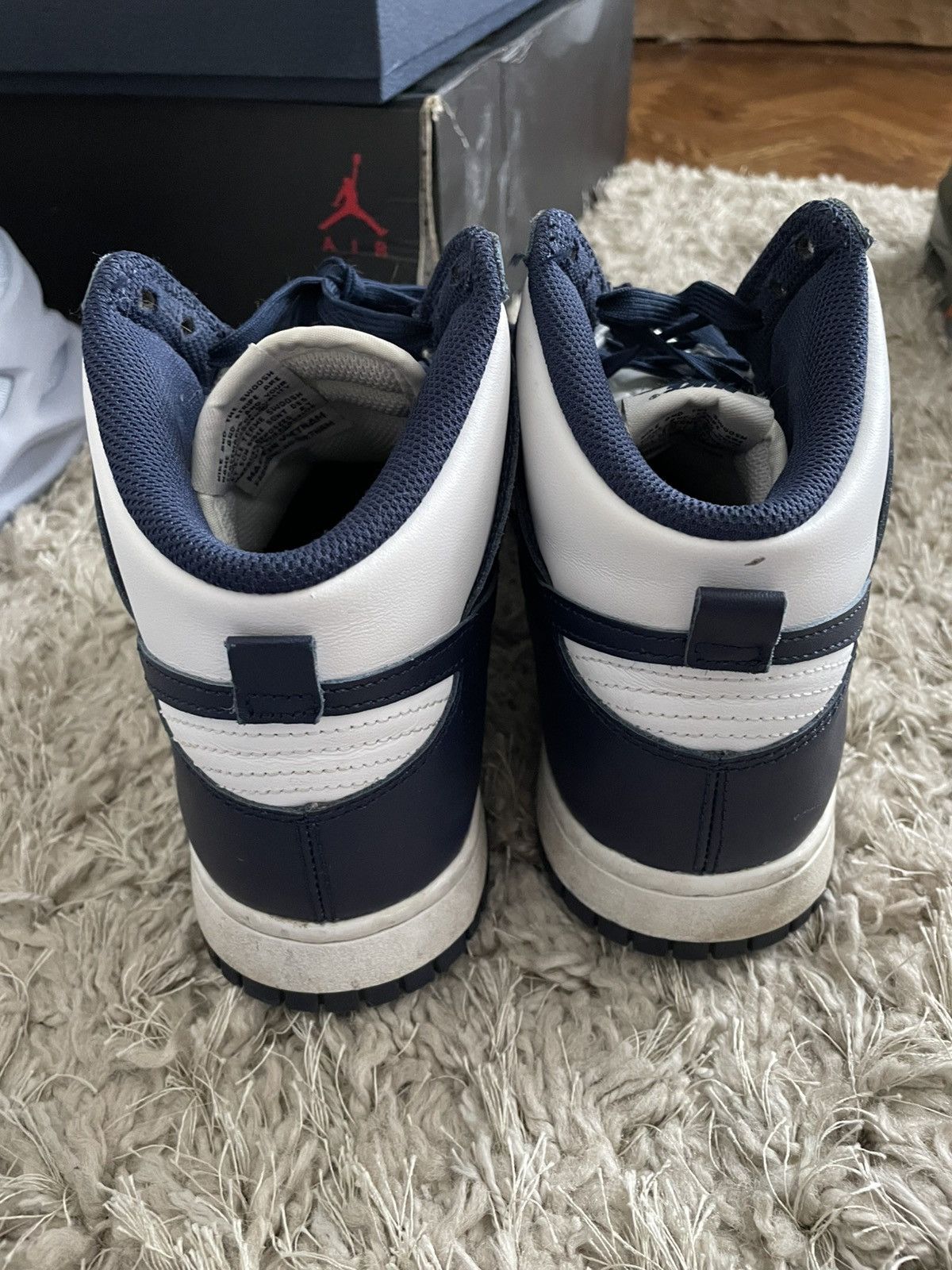 Nike Nike Dunk High Midnight Navy Size US 10 / EU 43 - 6 Thumbnail