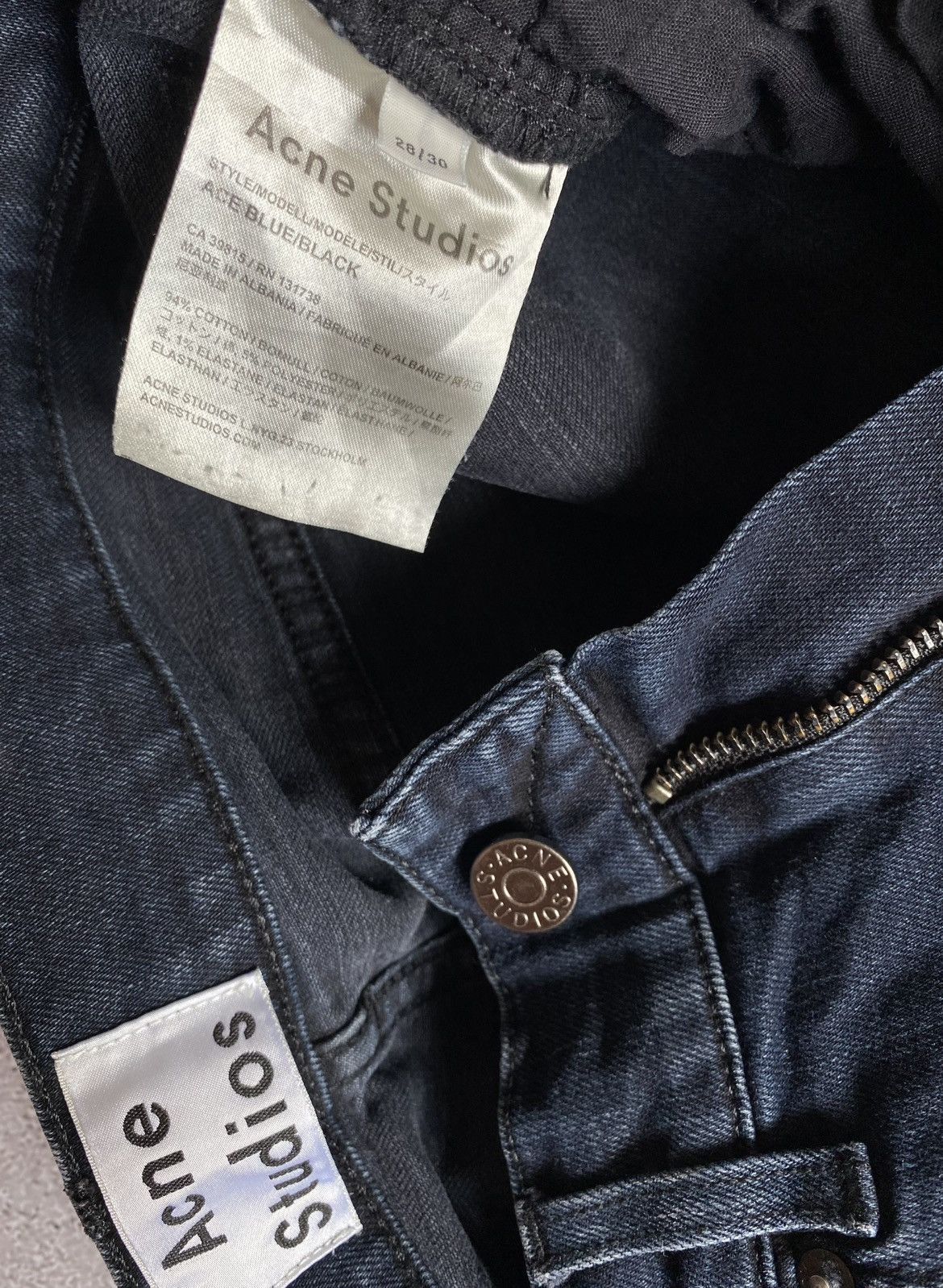 Acne Studios Acne Studios Ace Blue/Black Jeans Pants Size US 28 / EU 44 - 7 Thumbnail