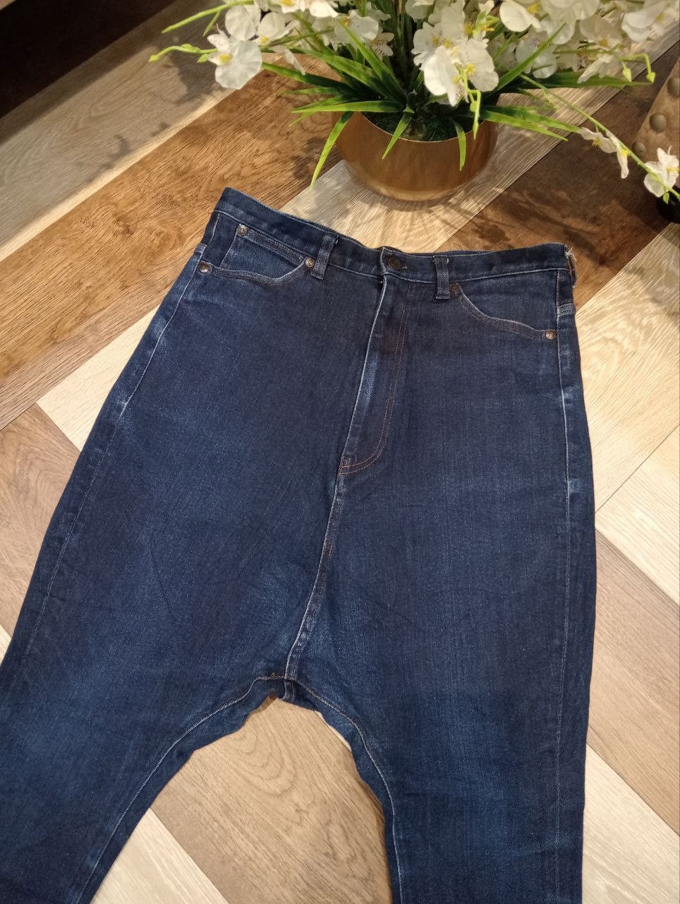 Lad Musician LAD MUSICIAN SAROUEL SKINNY BLUE STRETCH PANTS - SIZE 44 Size US 31 - 4 Thumbnail