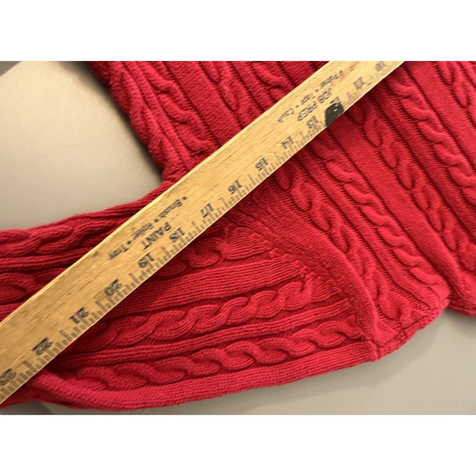 Croft & Barrow VINTAGE Croft & Barrow Women's Large Red Mock Cable Knit Sweater Size L / US 10 / IT 46 - 5 Thumbnail