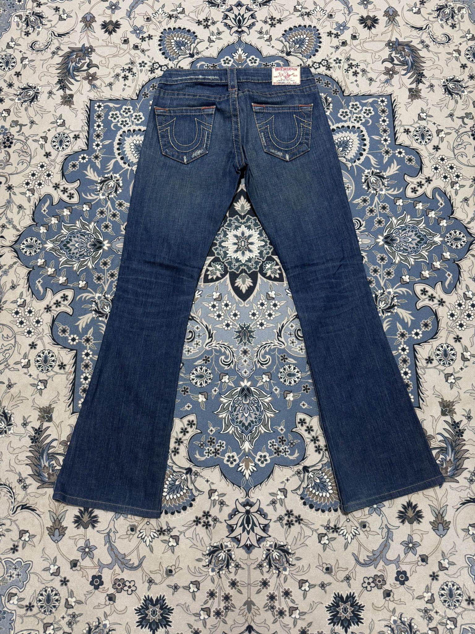 True Religion × Vintage Y2K Flare True Religion Bobby Distressed Jeans Size 28" / US 6 / IT 42 - 2 Thumbnail
