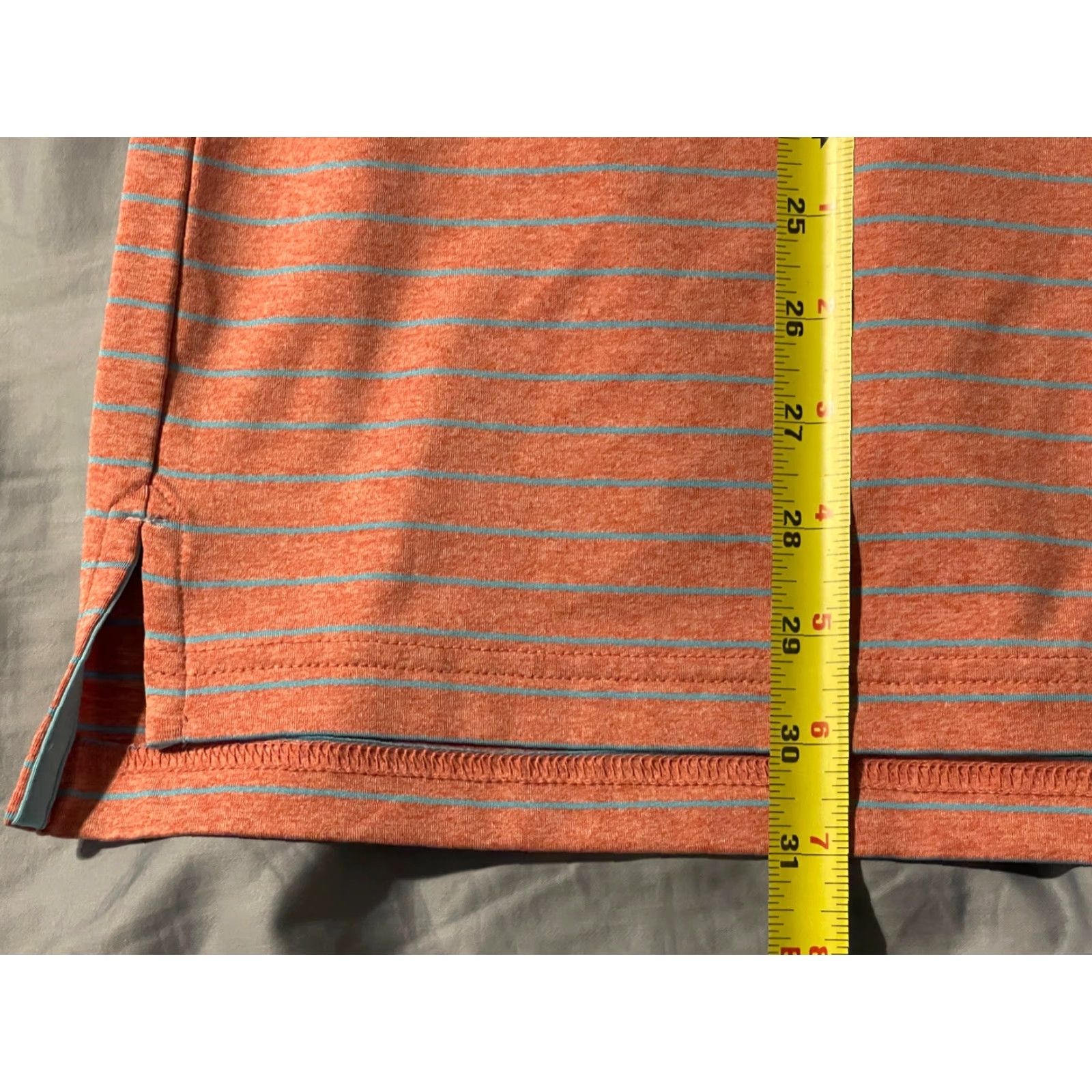 johnnie-O johnnie-O Polo Shirt Mens Adult Large Orangish Striped Golf Shirt Size US L / EU 52-54 / 3 - 5 Thumbnail