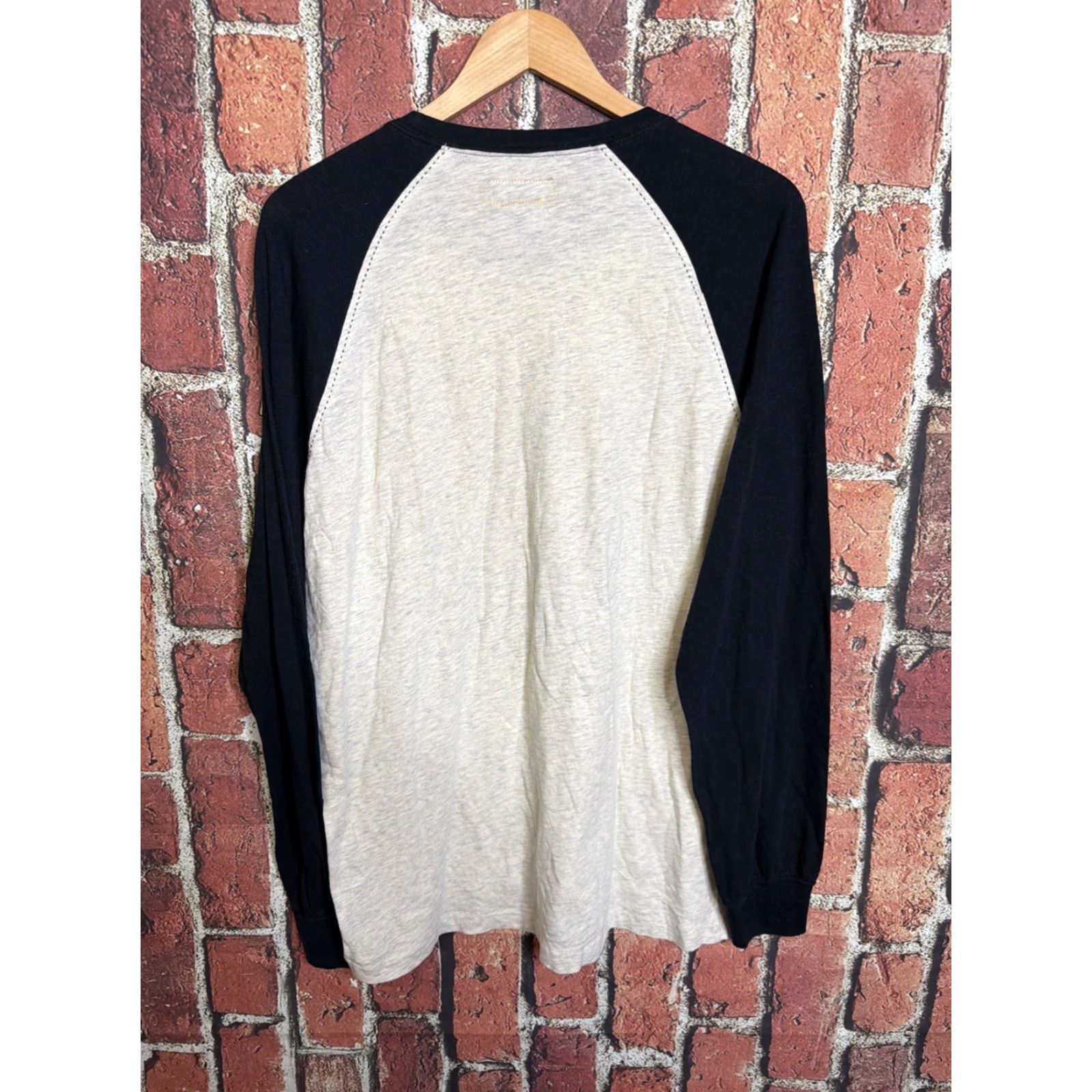 Lucky Brand Lucky Brand Raglan Shirt Mens Large Gray Black Too Tough To Die Classic Fit Size US L / EU 52-54 / 3 - 3 Thumbnail