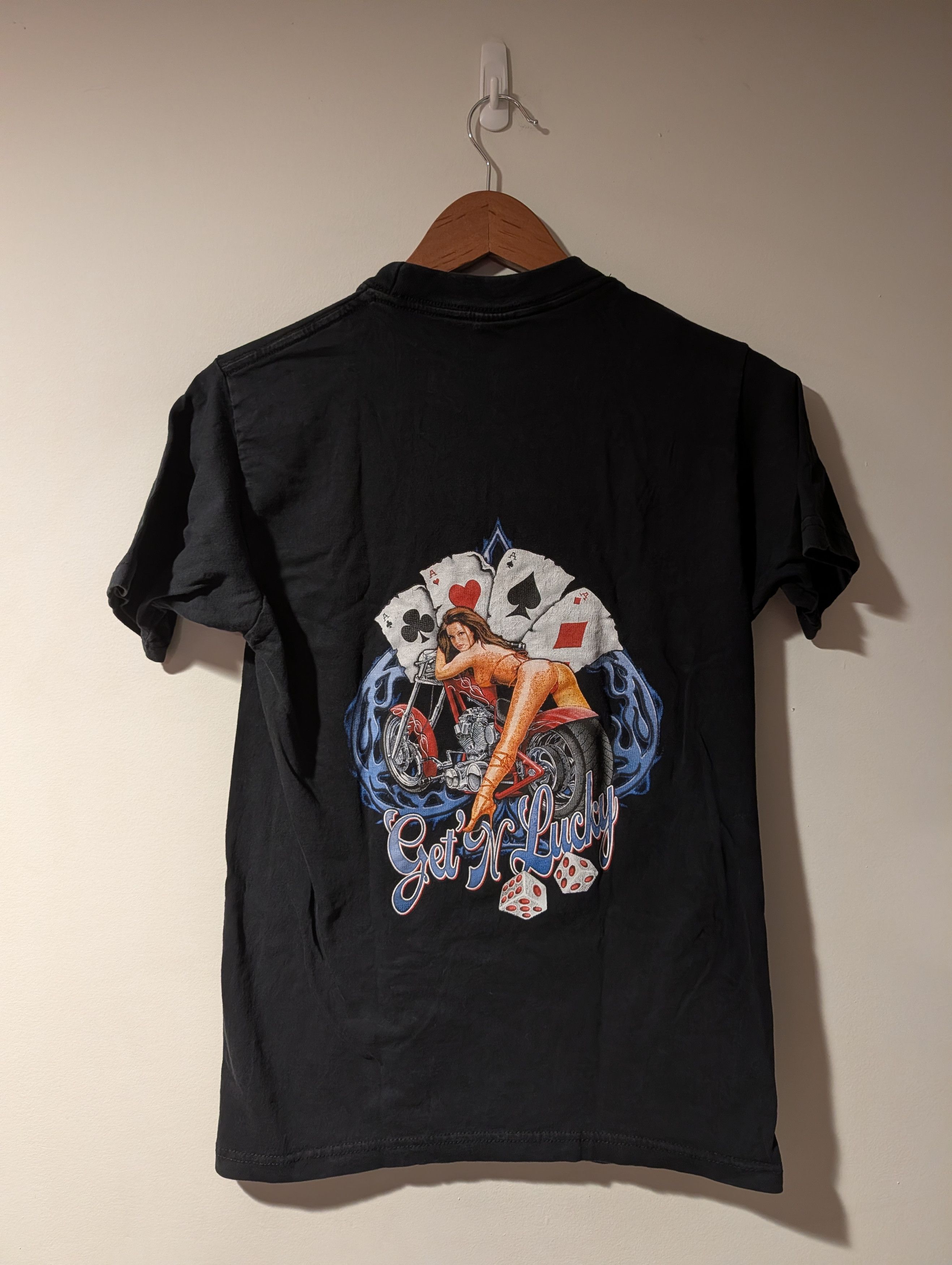 Harley Davidson Vintage Ruby Get N Lucky Biker Pin Up Motorcycle T Shirt Size US S / EU 44-46 / 1 - 1 Thumbnail