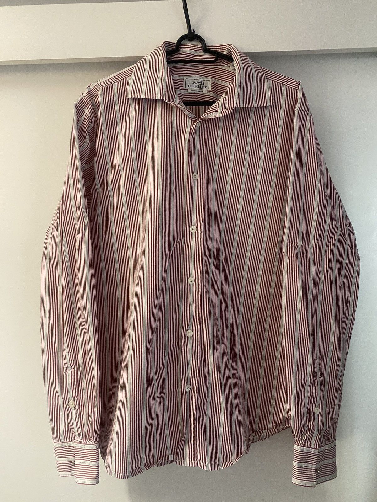 Hermes Hermes stripped shirt button up Size US XL / EU 56 / 4 - 1 Thumbnail