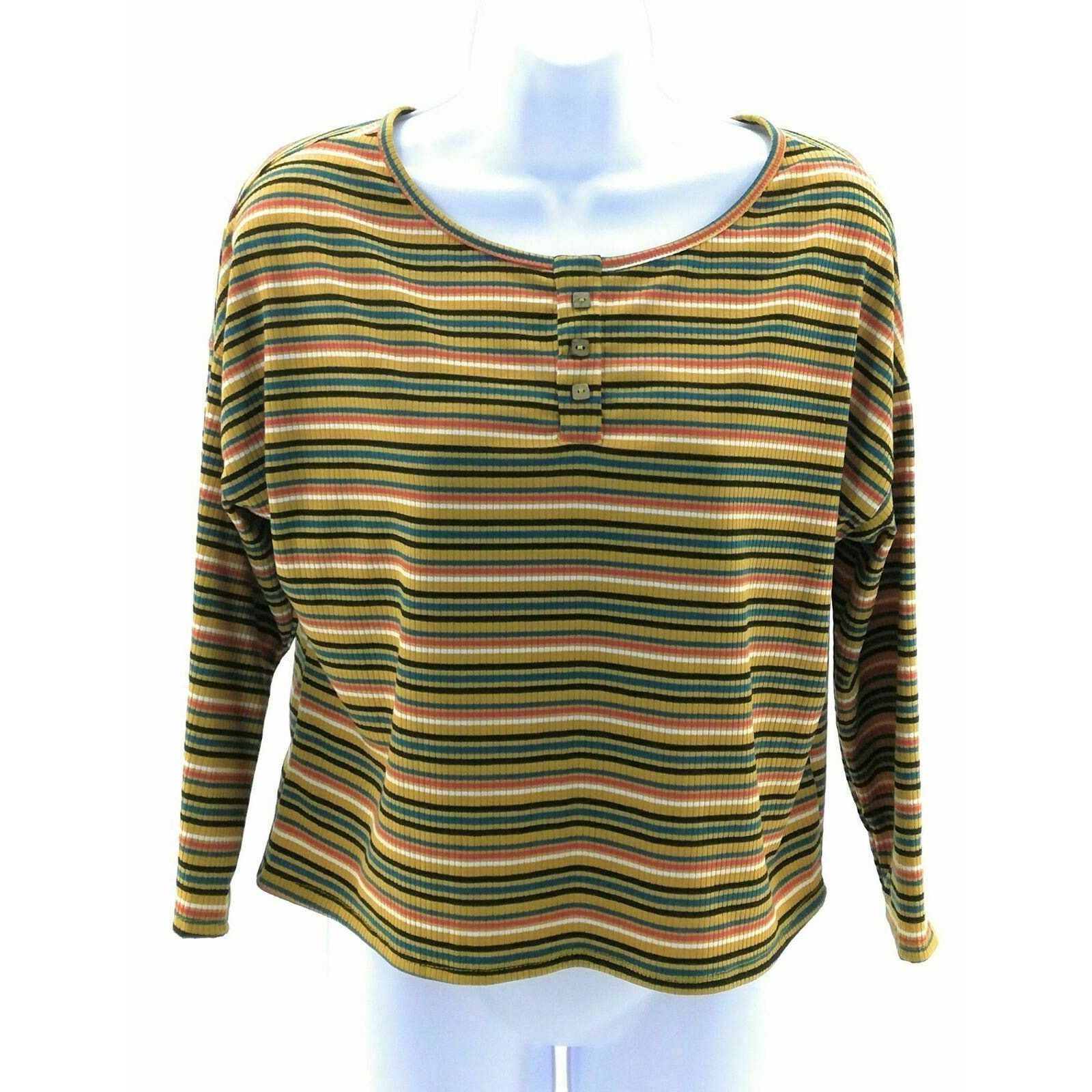 Other Try This Multi Color Striped Long Sleeve Top - Size Large Size L / US 10 / IT 46 - 1 Thumbnail