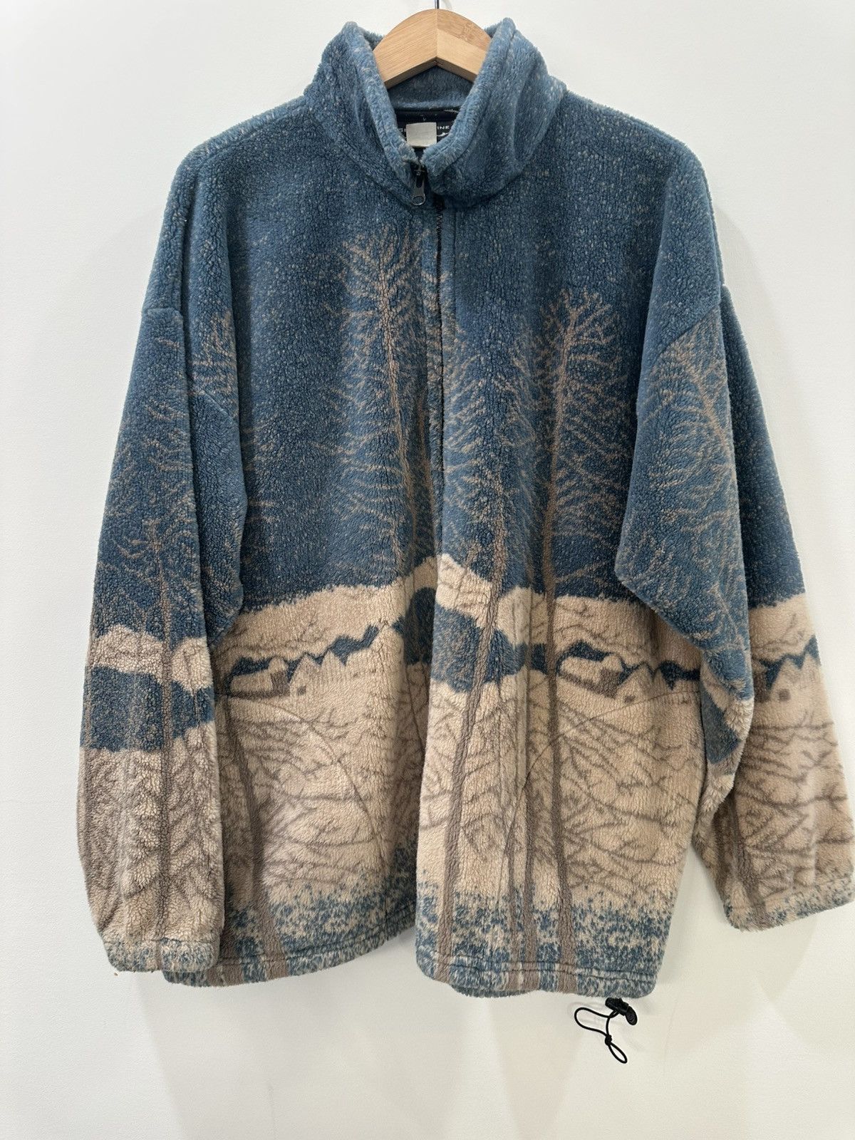 Vintage Vintage Fleece 90s George Vine Landscape AOP Size Large Size US L / EU 52-54 / 3 - 1 Thumbnail