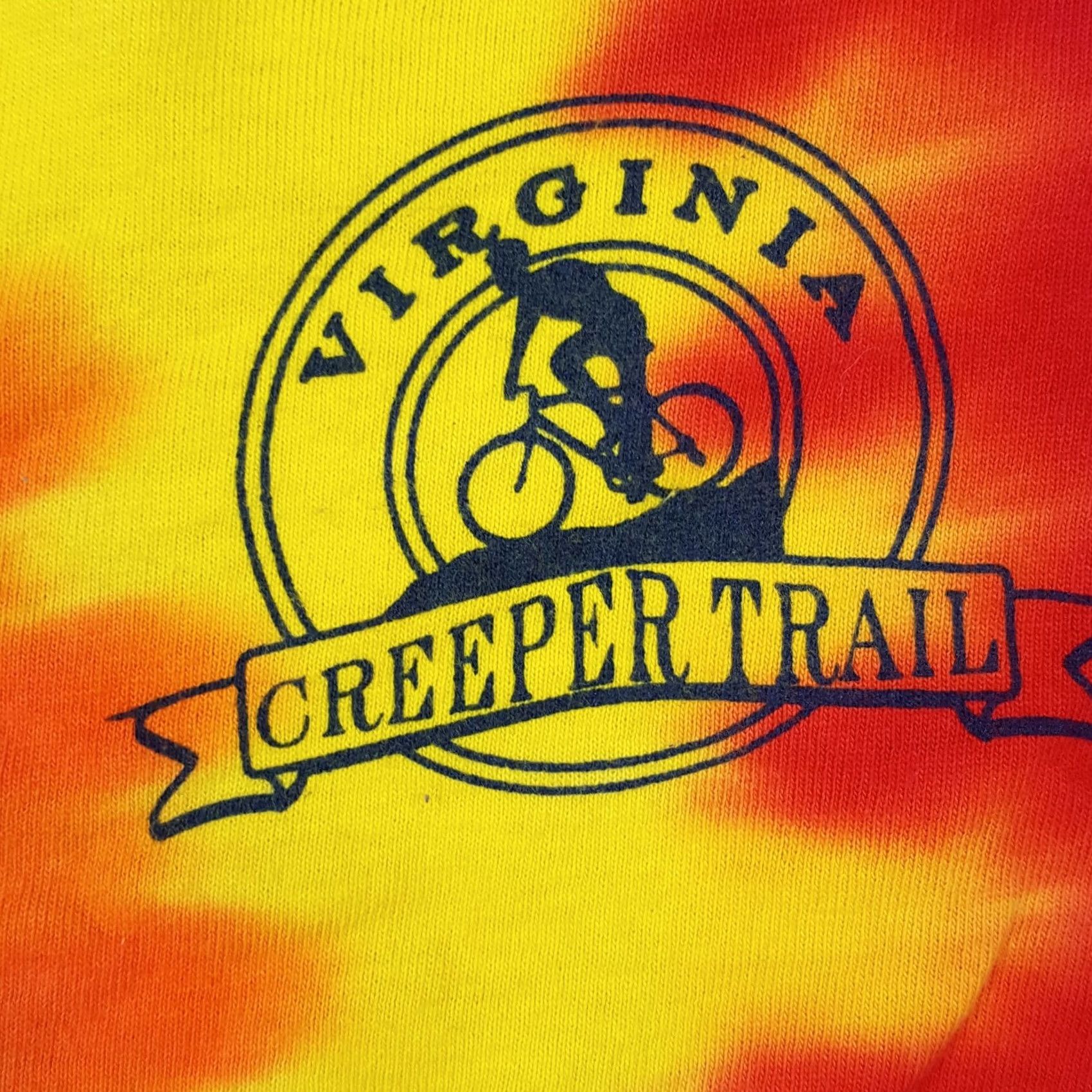 Vintage Vintage Virginia Creeper Trail Tie-Dye T Shirt M Adult Orange Bike Race Retro VA Men Size US M / EU 48-50 / 2 - 3 Thumbnail