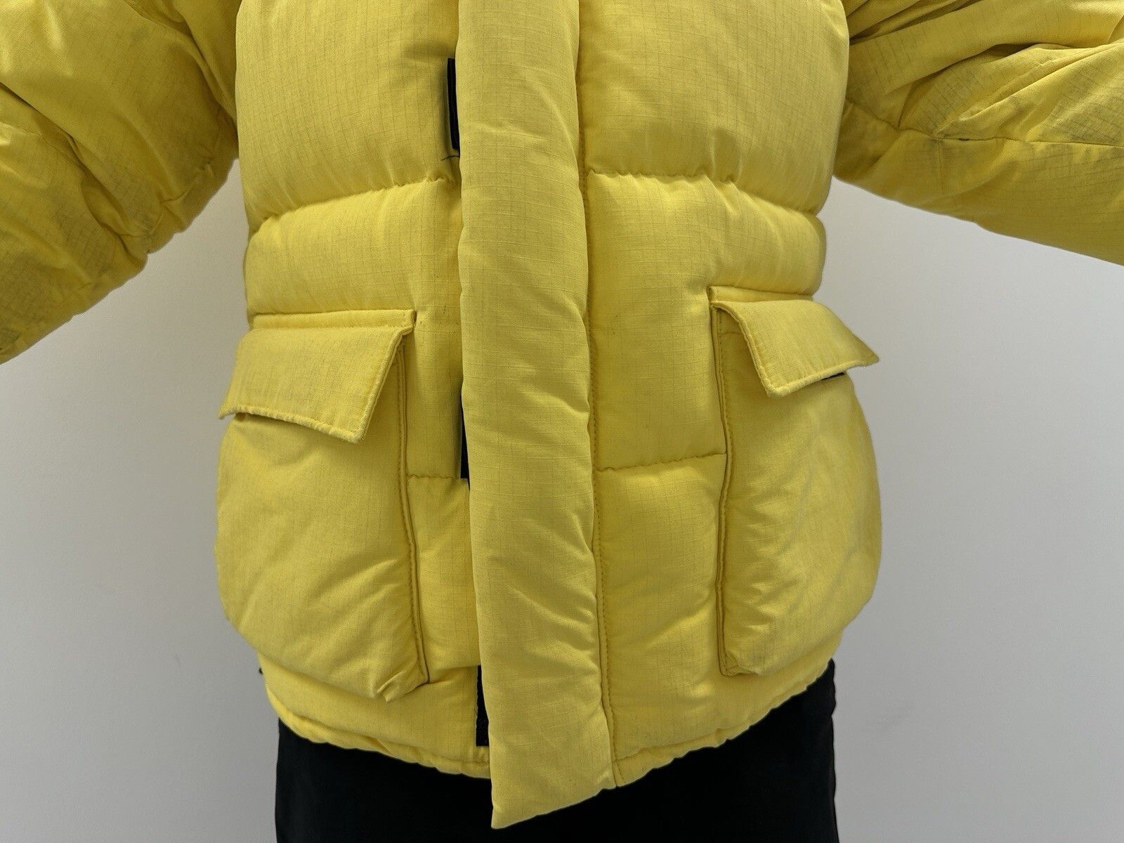 Schott Vintage 1990s 90s Yellow Puffer Down Jacket Schott NYC Men Size US S / EU 44-46 / 1 - 18 Thumbnail