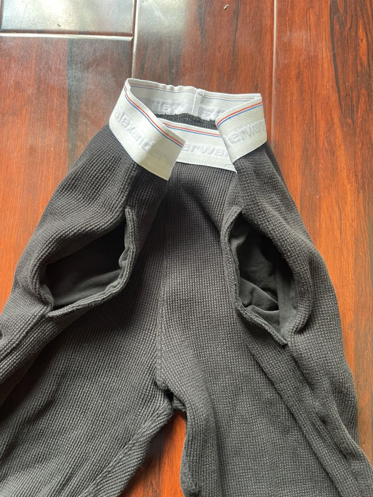 Alexander Wang Alexander Wang Black Waffle Thermal Unisex Jogger Size Small Size 26" / US 2 / IT 38 - 8 Thumbnail