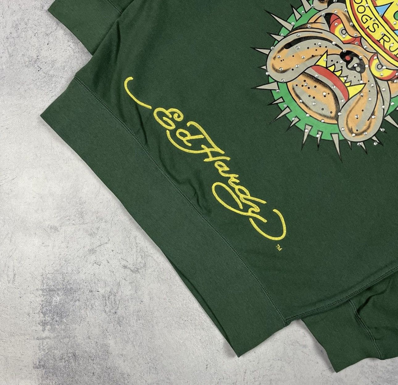 Ed Hardy Vintage Ed Hardy hoodie Dog big logo size XXL green Size US XXL / EU 58 / 5 - 2 Thumbnail