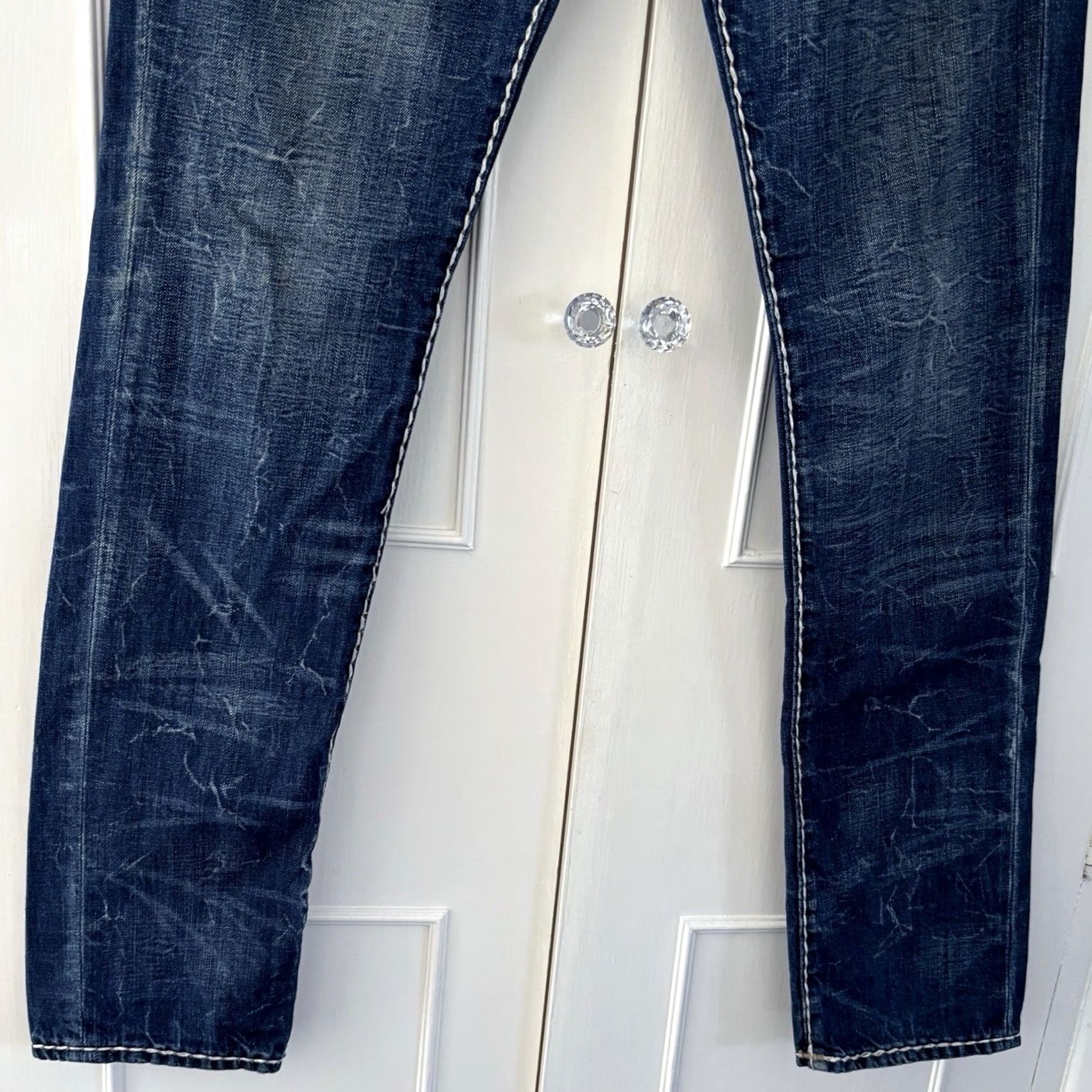 True Religion VINTAGE True Religion Geno No Flap Cable Stitch Jeans W29” L34” Relaxed Slim Mens Blue Size US 29 - 4 Thumbnail