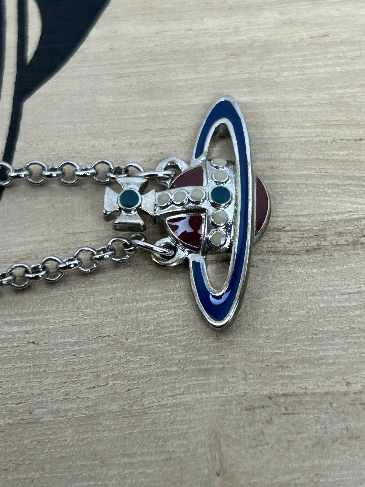 Vivienne Westwood Vintage Vivienne Westwood Enamel Orb Pendant Necklace Size ONE SIZE - 3 Thumbnail
