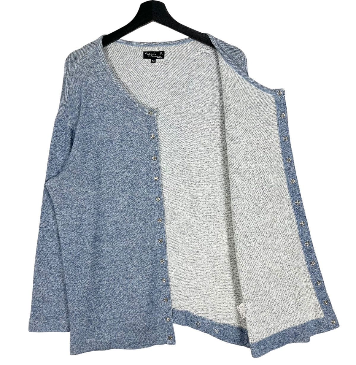 Designer × agnes b. Agnes B. Pearl Button Cardigan Jacket Size L / US 10 / IT 46 - 6 Thumbnail