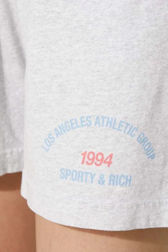 Sporty & Rich o1mle0525 LA Athletic Group Gym Shorts in Heather Gray Size 28" / US 6 / IT 42 - 5 Thumbnail