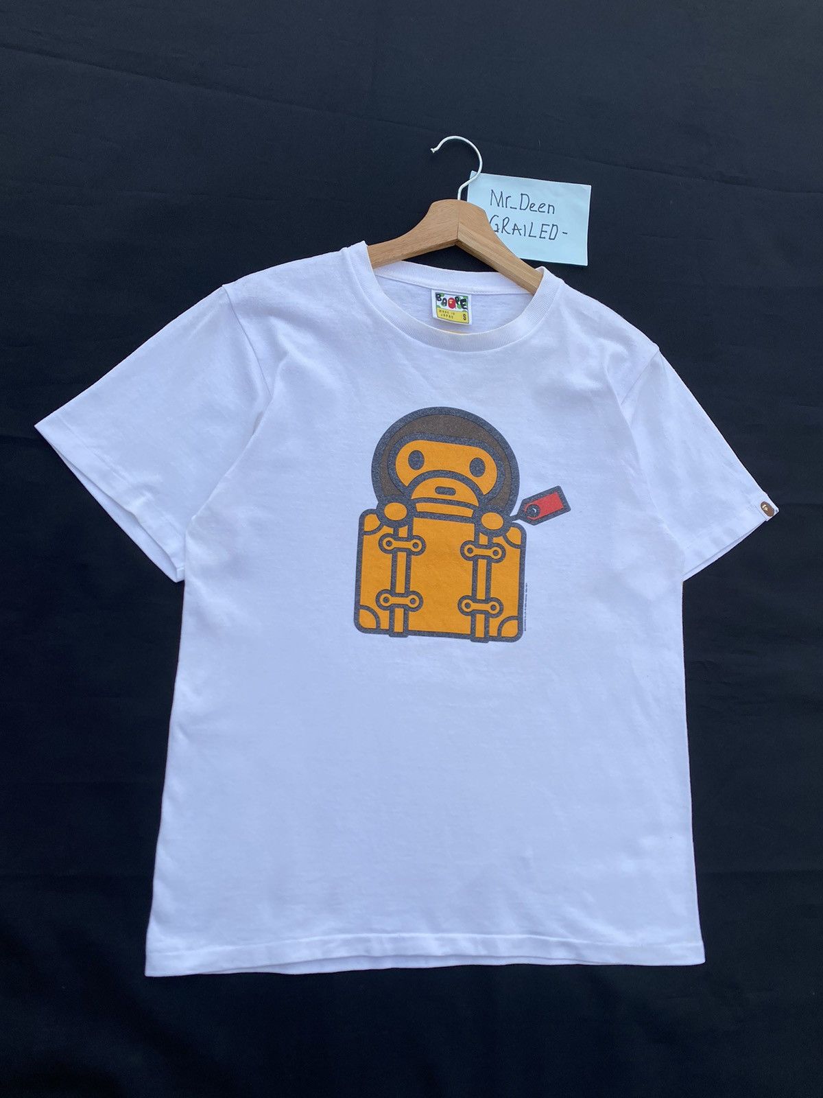 Bape Rare!! A BATHING APE Baby Milo White T-shirts Size US S / EU 44-46 / 1 - 3 Thumbnail