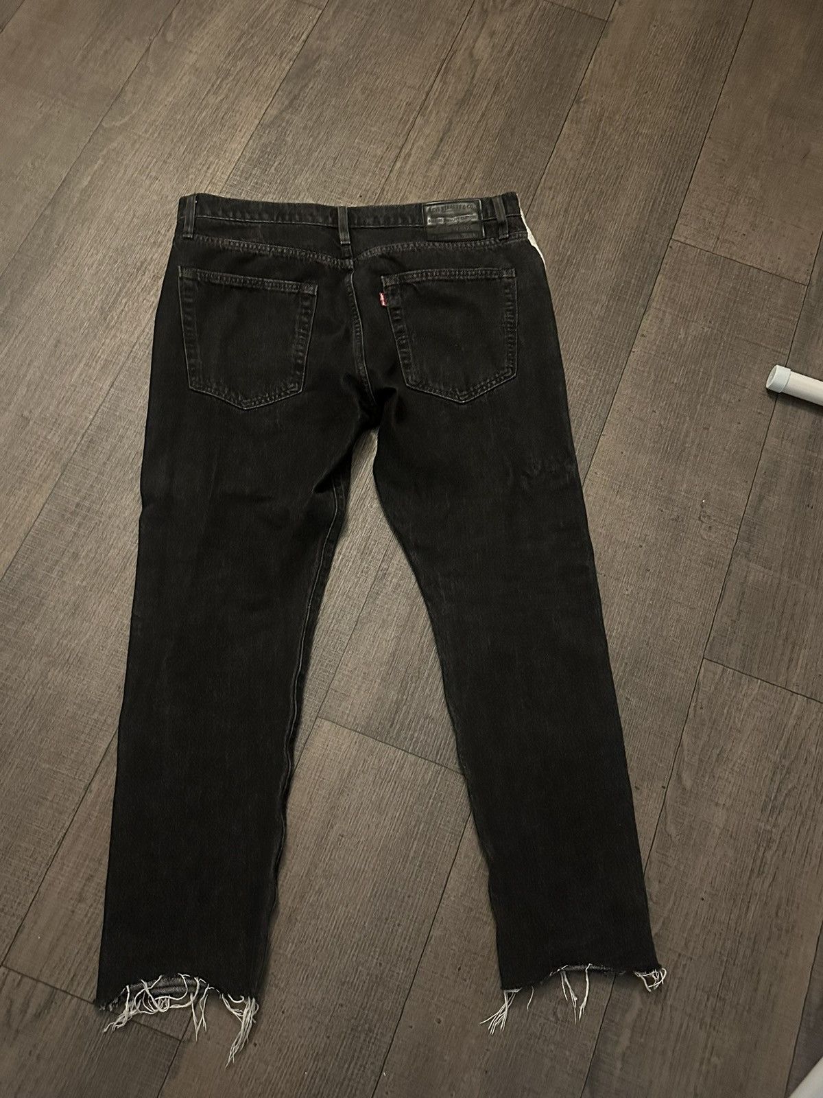 Levi's Black/White striped straight leg Levi’s Size US 34 / EU 50 - 2 Thumbnail