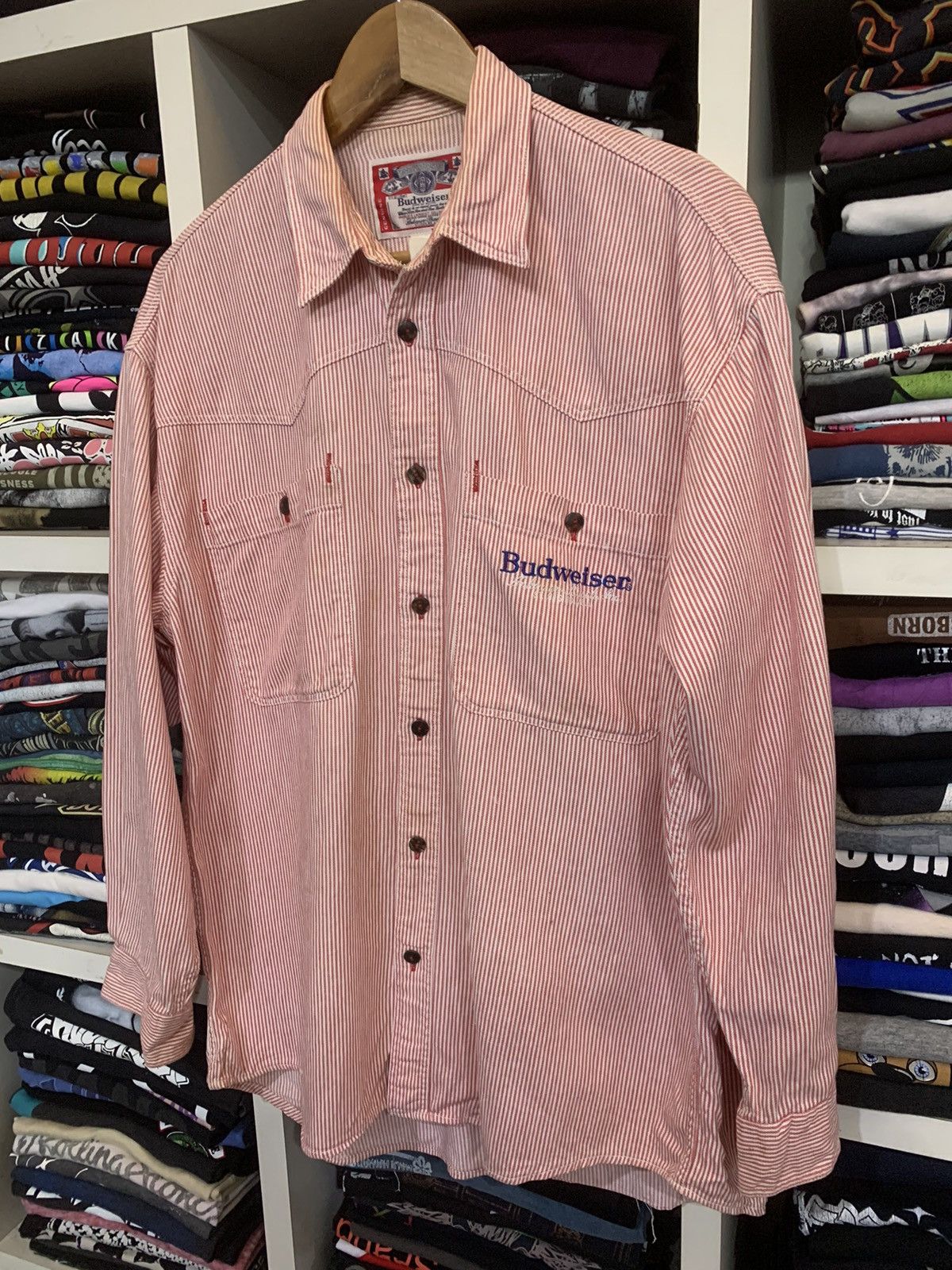 Budweiser × Vintage Vintage Budweiser Button Shirt Size US L / EU 52-54 / 3 - 5 Thumbnail