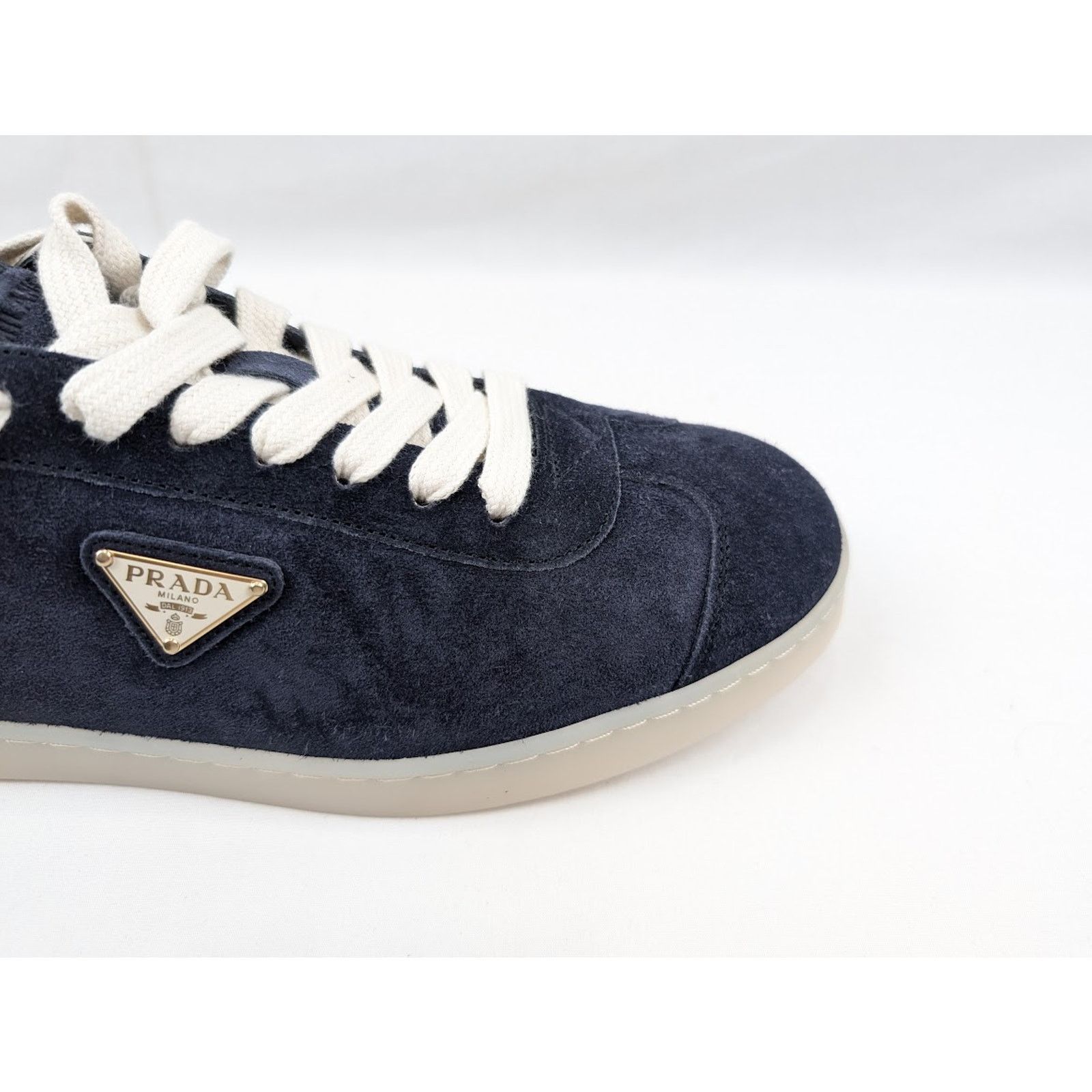 Prada o1rshd1 Low top Suede Sneakers in Bleu 11 Prada Size US 12 / EU 45 - 4 Thumbnail
