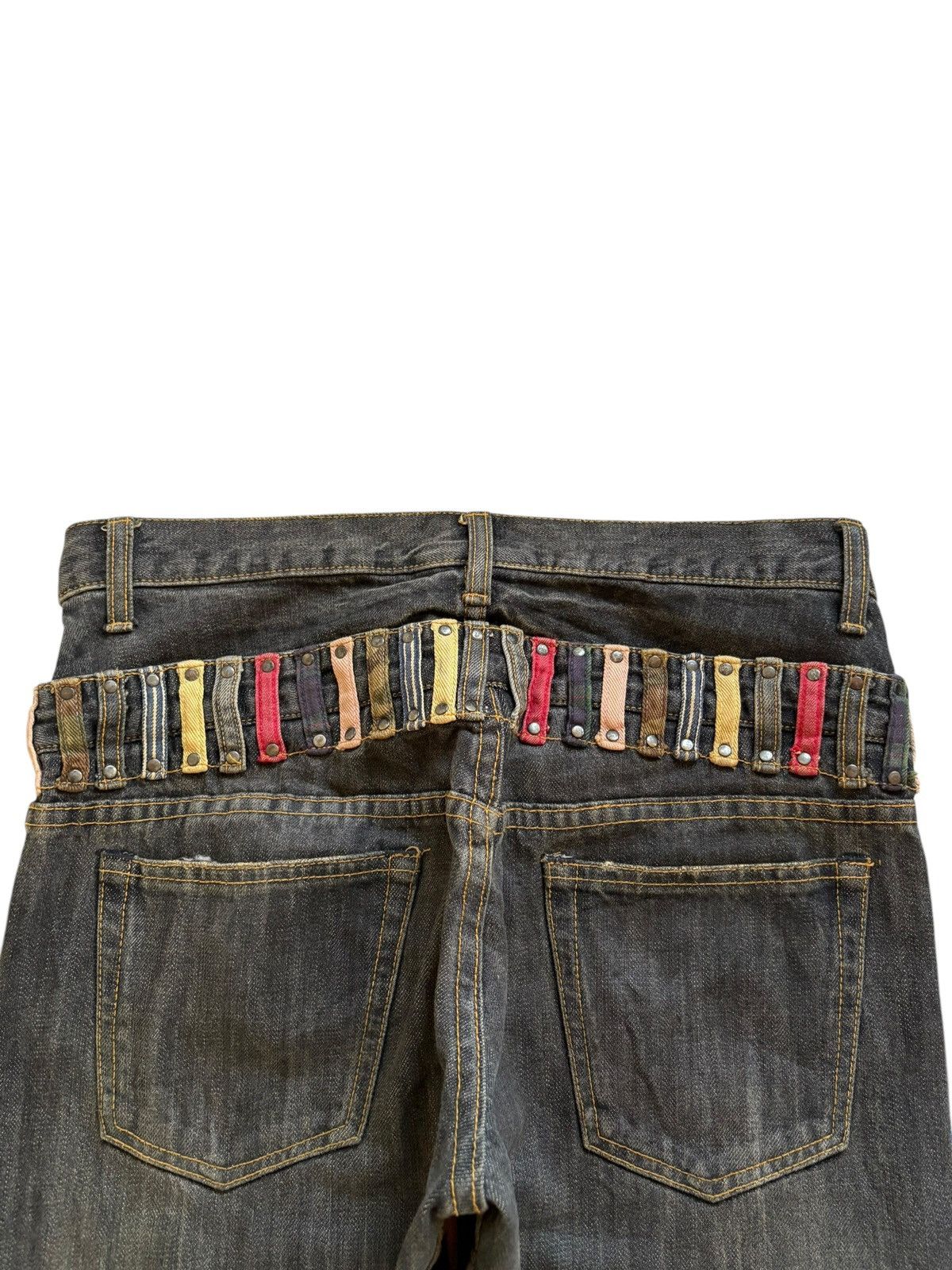Japanese Brand Vintage Japanese Brand Double Waist Rusty Mud Wash Jeans Size US 32 / EU 48 - 8 Thumbnail