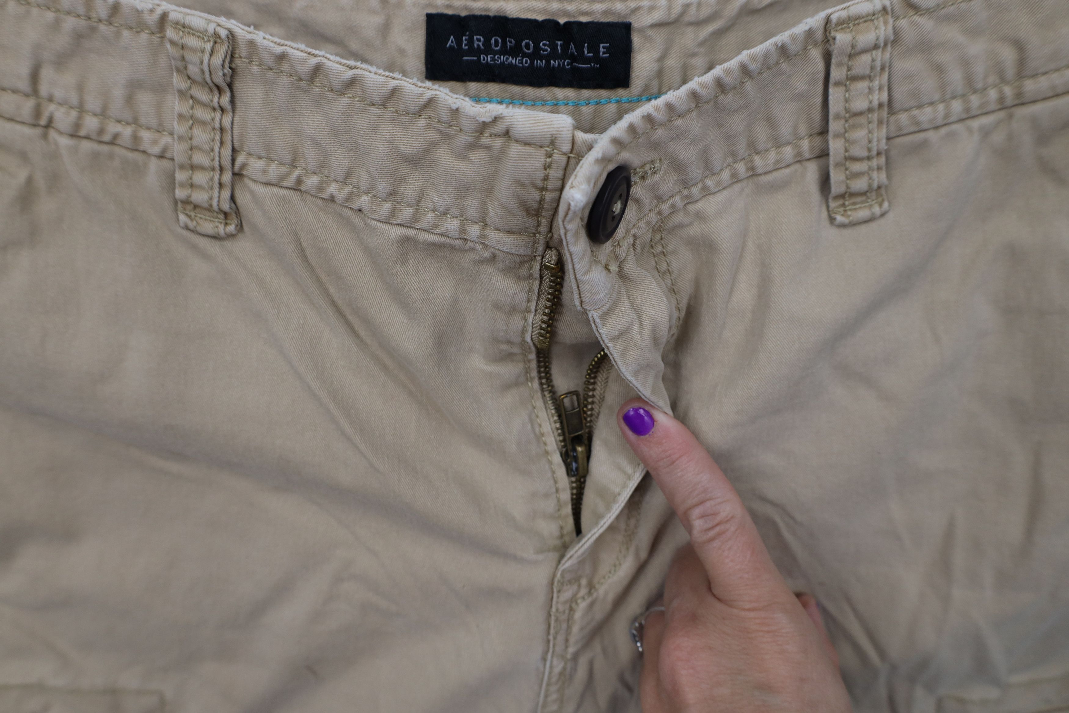 Aeropostale Vintage Y2K Aeropostale Surplus Cargo Shorts Beige Cotton Size US 34 / EU 50 - 7 Thumbnail