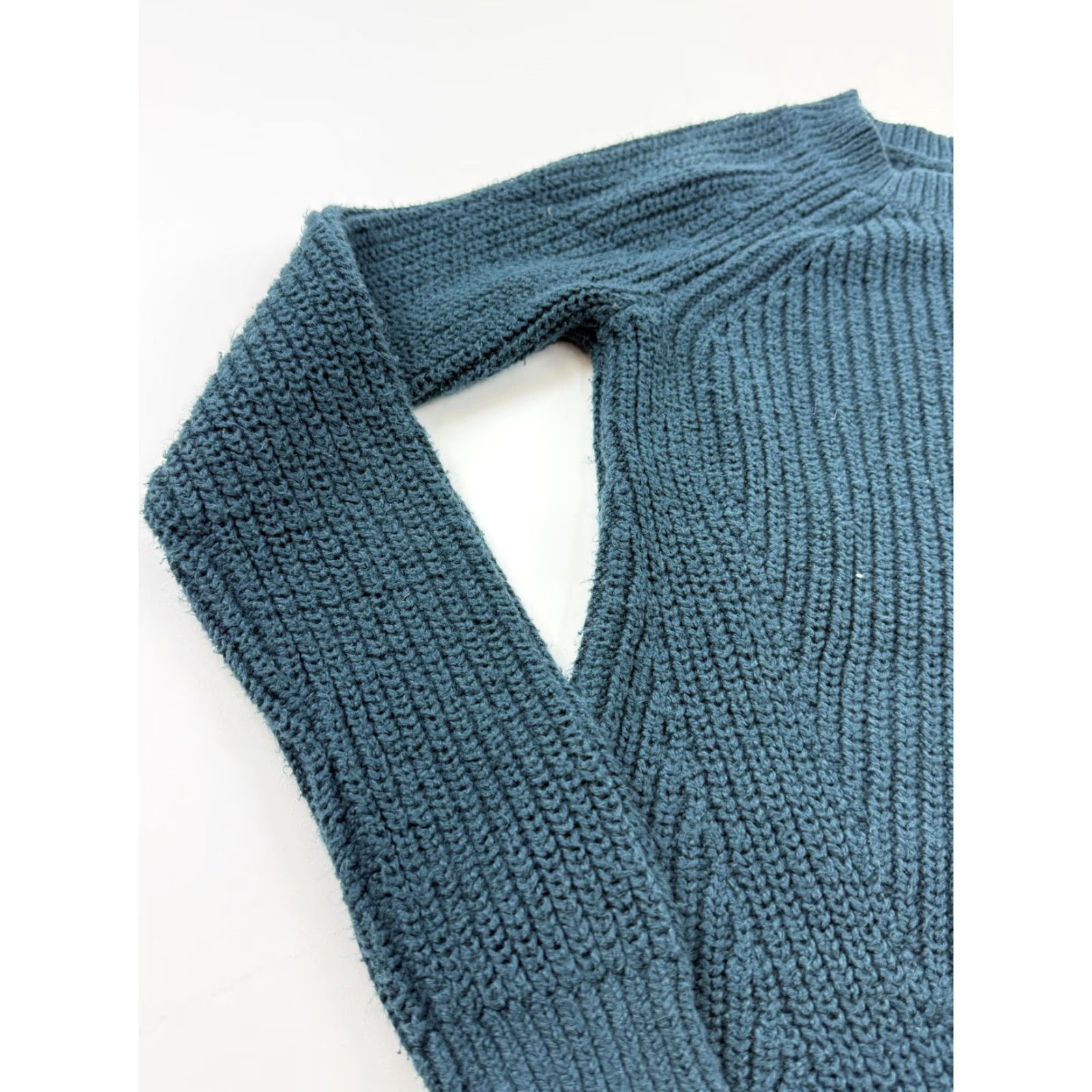 Abercrombie & Fitch Abercrombie & Fitch Sweater Womens XS Blue Chunky Knit Raglan Crewneck Pullover Size XS / US 0-2 / IT 36-38 - 3 Thumbnail