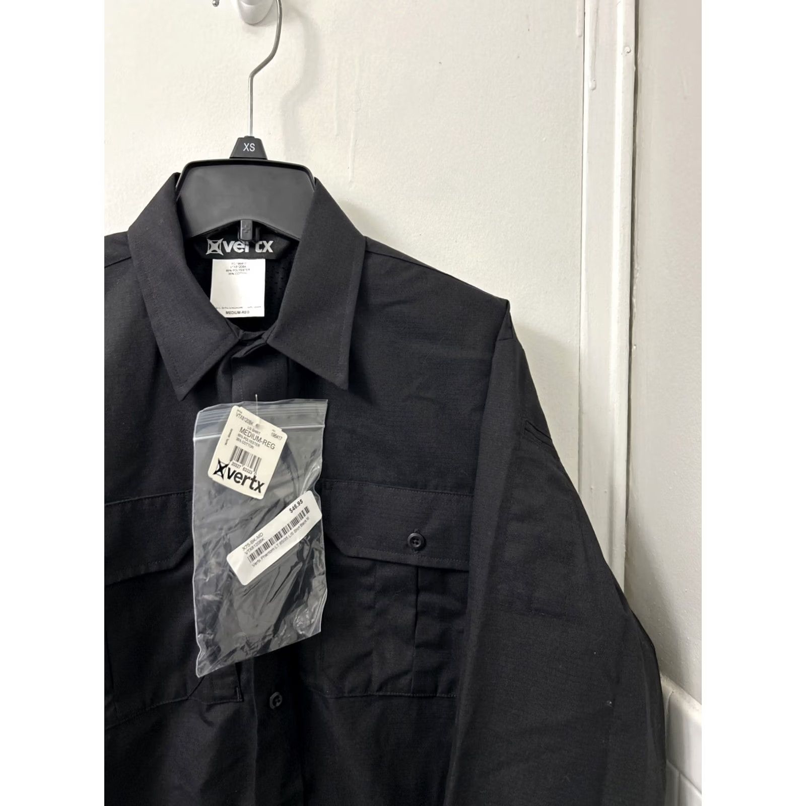 Vintage Vertx Shirt Mens M Black Tactical Button-Up Long Sleeve Pockets Canvas Polyester Breathing Stretch Casual Outdoor Regular Collar-Down Size US M / EU 48-50 / 2 - 4 Thumbnail