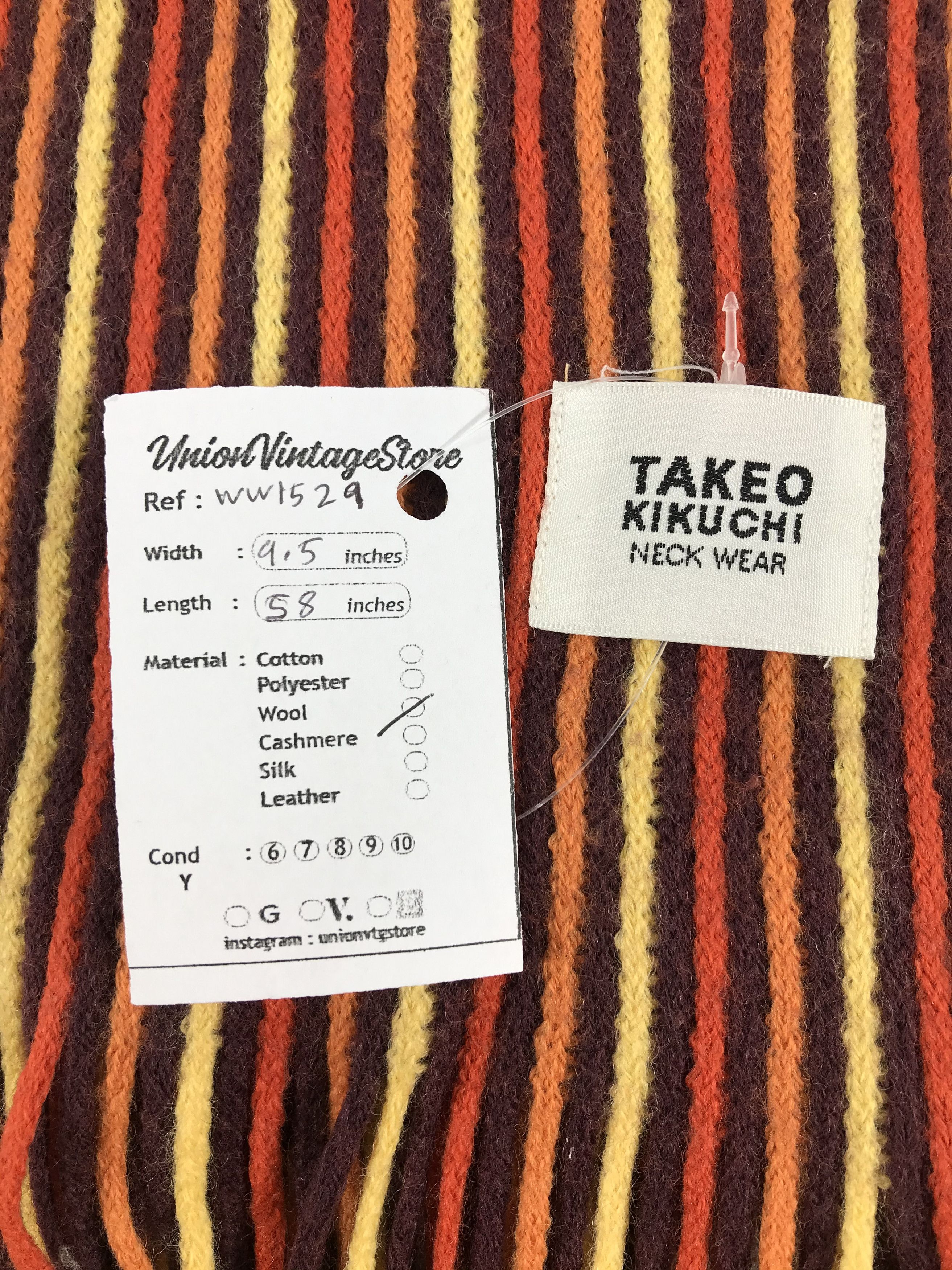 Takeo Kikuchi × Vintage Takeo Kikuchi Scarf / Muffler / Neckwear - WW1529 Size ONE SIZE - 4 Thumbnail