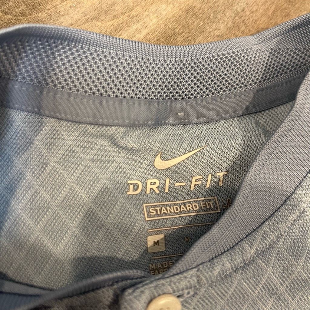Nike Nike Blue Grey Pattern Athletic Casual Polo Men Medium Bin P Size US M / EU 48-50 / 2 - 3 Thumbnail