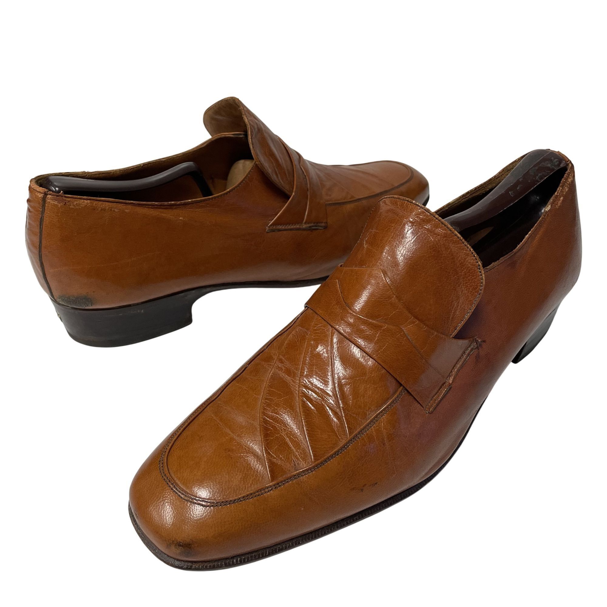 Other Vtg Volare Carlo Leoni Cognac Leather MoD LoGo Swanky Shoes Size US 10 / EU 43 - 1 Thumbnail