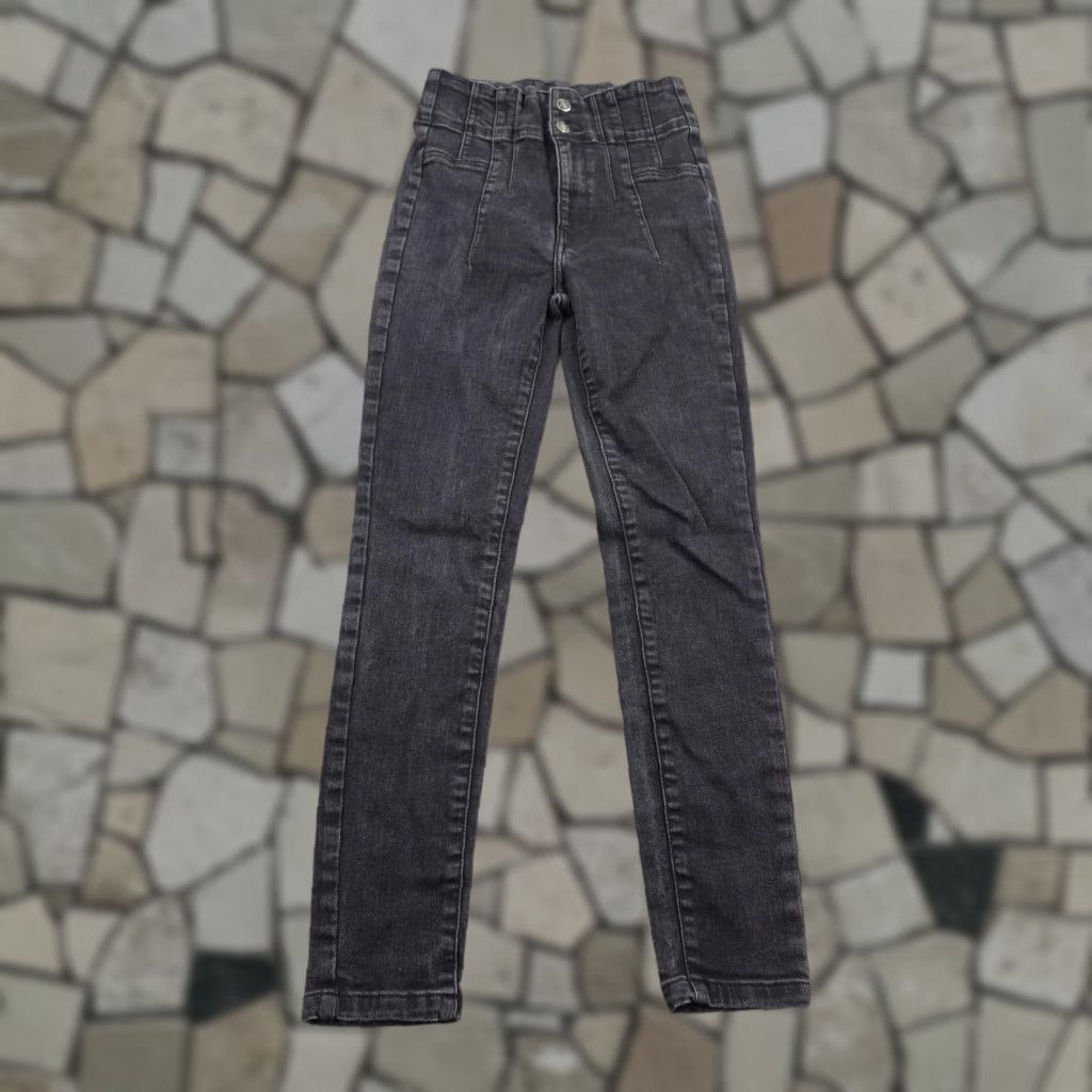 Vintage Free People Jeans Women 28 Black High Rise Jayde Skinny We The Free Dark Shadows Size 28" / US 6 / IT 42 - 1 Thumbnail