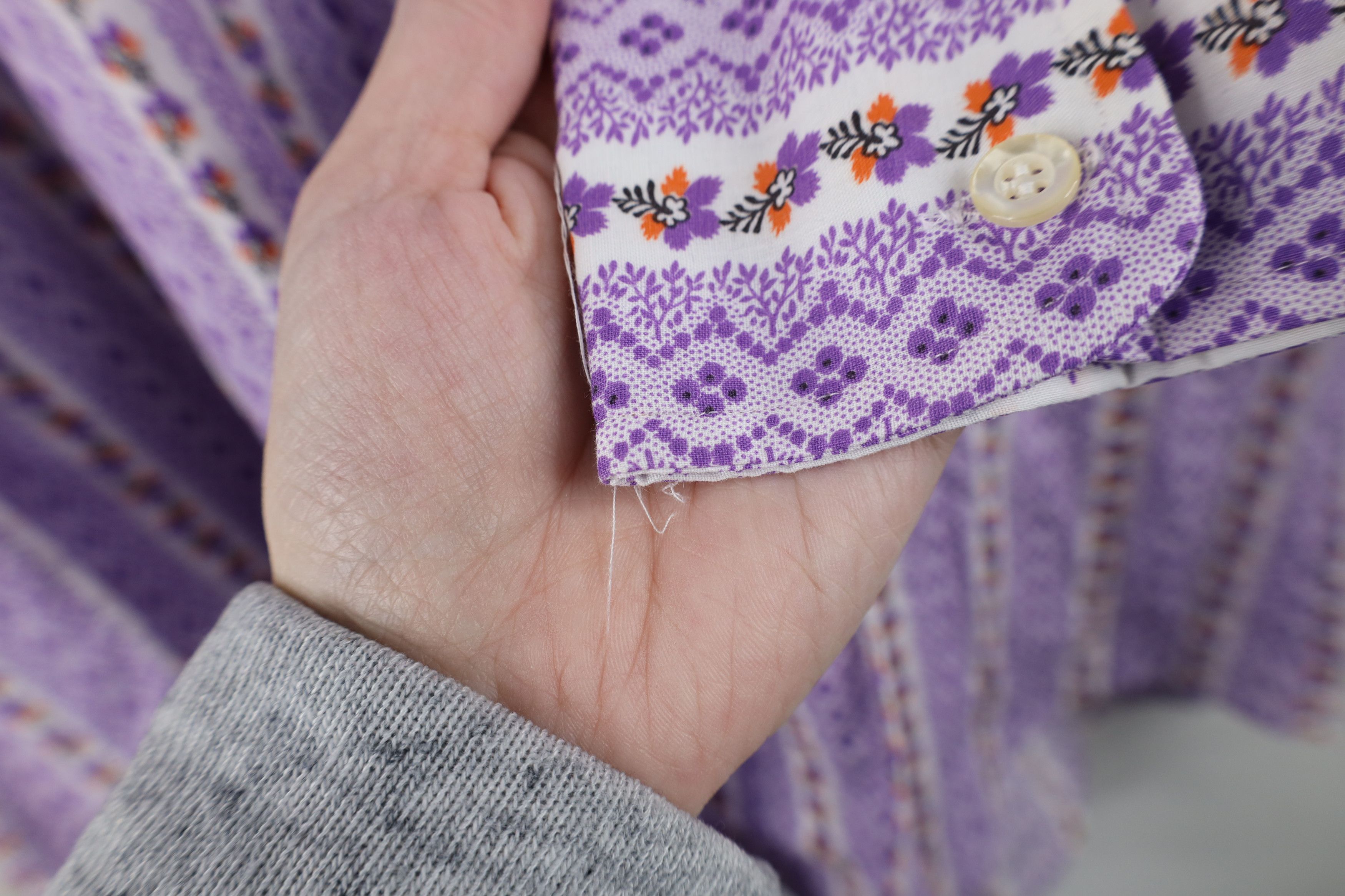Vintage Vintage 60s 70s Macys Flower Disco Collared Button Shirt Size US L / EU 52-54 / 3 - 6 Thumbnail
