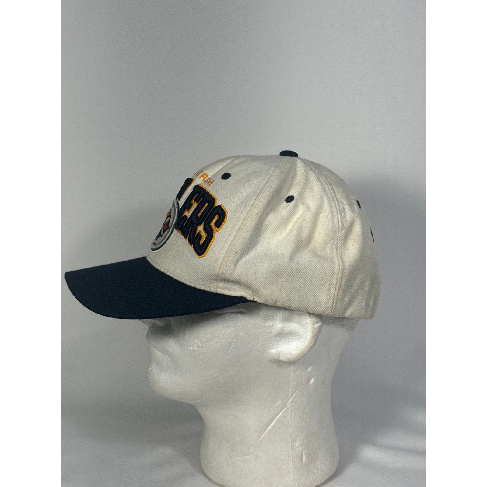 Mitchell & Ness Vintage 90s Pittsburgh Steelers Laser Snapback Hat Size ONE SIZE - 3 Thumbnail