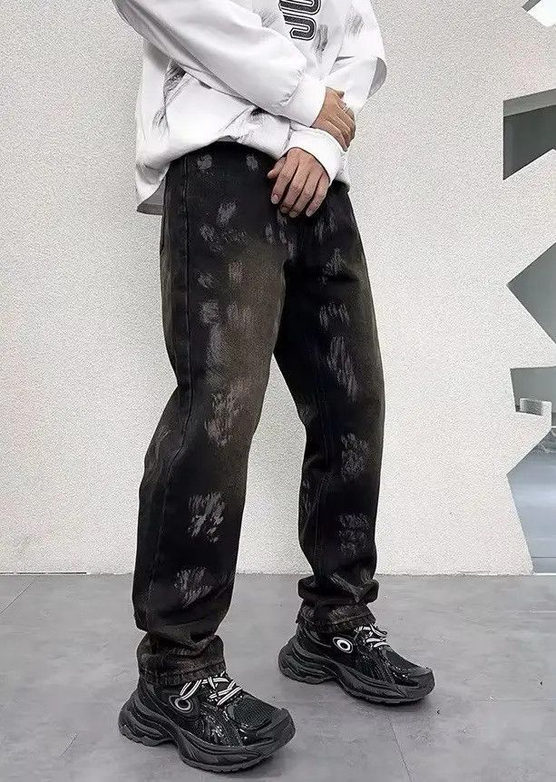 Japanese Brand Streetwear Design Loose Retro Washed Jeans Size US 32 / EU 48 - 3 Thumbnail
