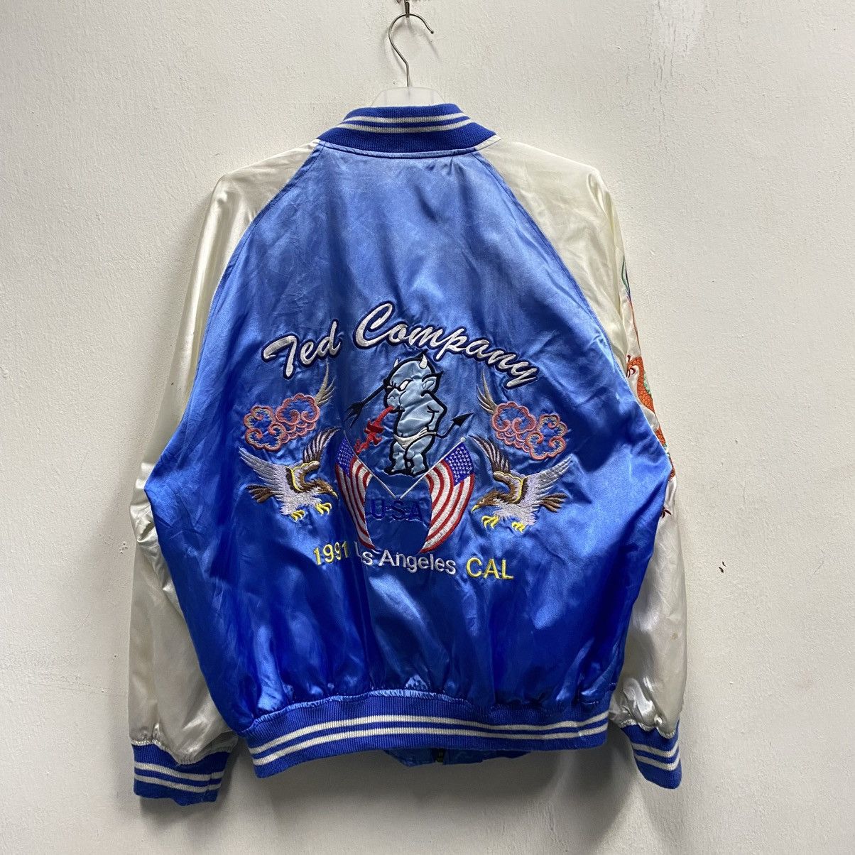 Tedman Ted Company Sukajan Jacket USA Los Angeles Eagle Devil Satin Size US L / EU 52-54 / 3 - 1 Thumbnail