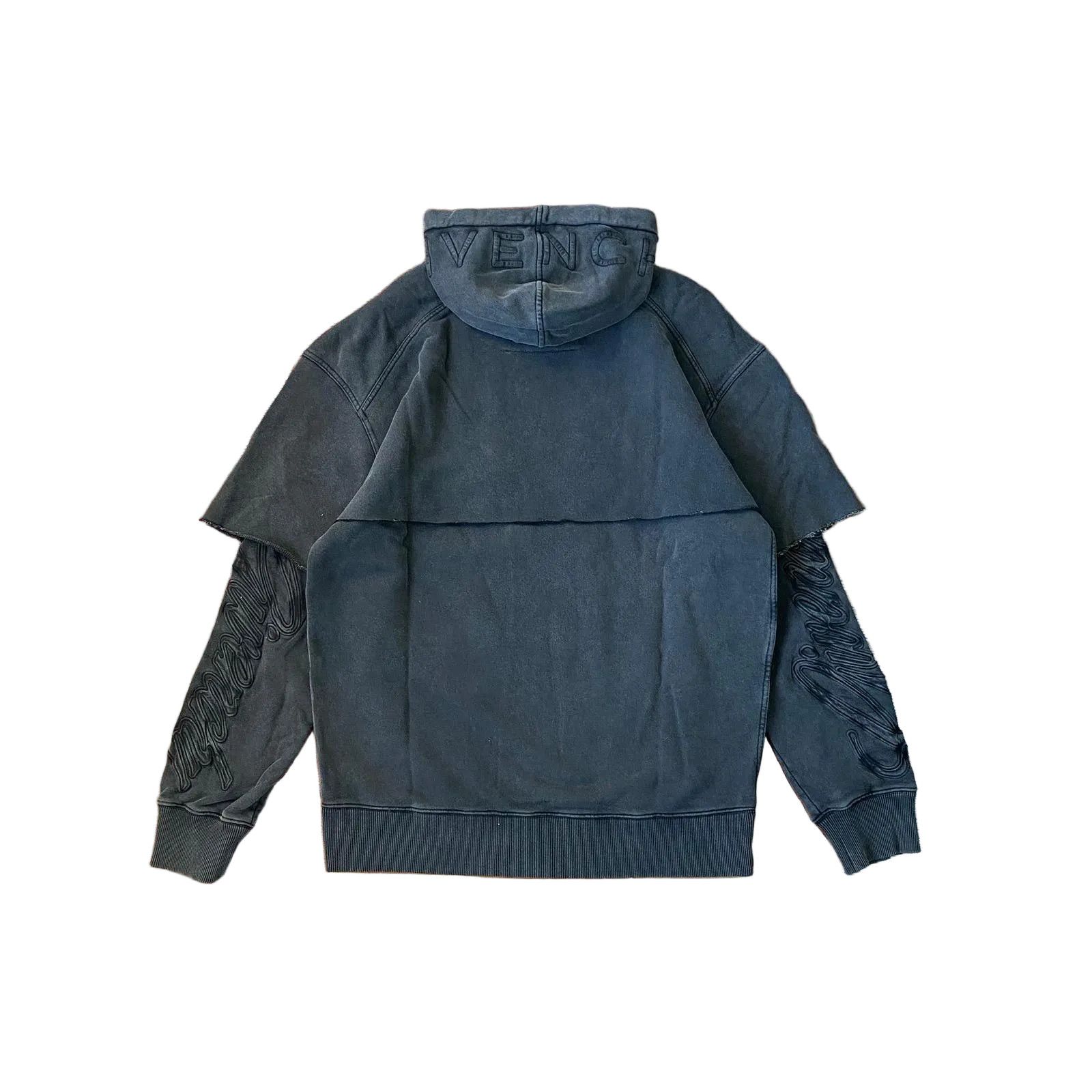Givenchy 1 of 1 Washed Black Multi Logo Layered Oversized Hoodie Size US M / EU 48-50 / 2 - 5 Thumbnail