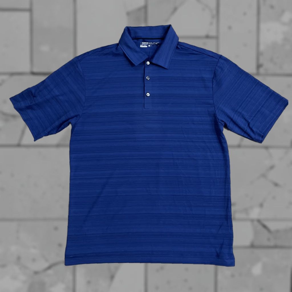 Nike NIKE GOLF Dri-Fit Blue Polo Shirt Adult Small Mens Size US S / EU 44-46 / 1 - 1 Thumbnail