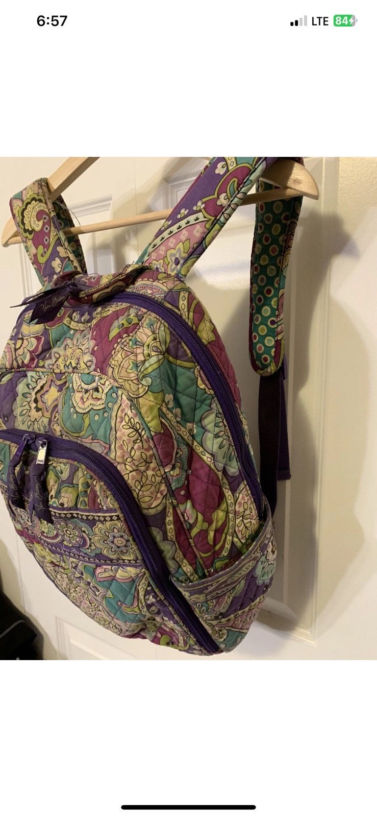 Vera Bradley Vera Bradley backpack purple paisley pattern Size ONE SIZE - 4 Thumbnail