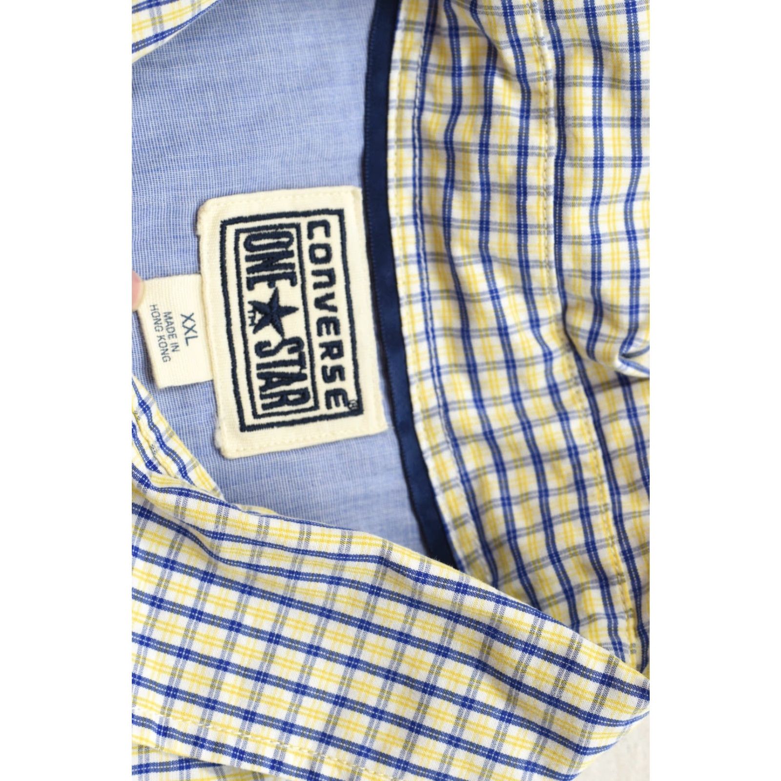 Converse Converse Shirt Men XXL Blue Plaid Check Long Sleeve Button-Down with Pockets Size US XXL / EU 58 / 5 - 8 Thumbnail
