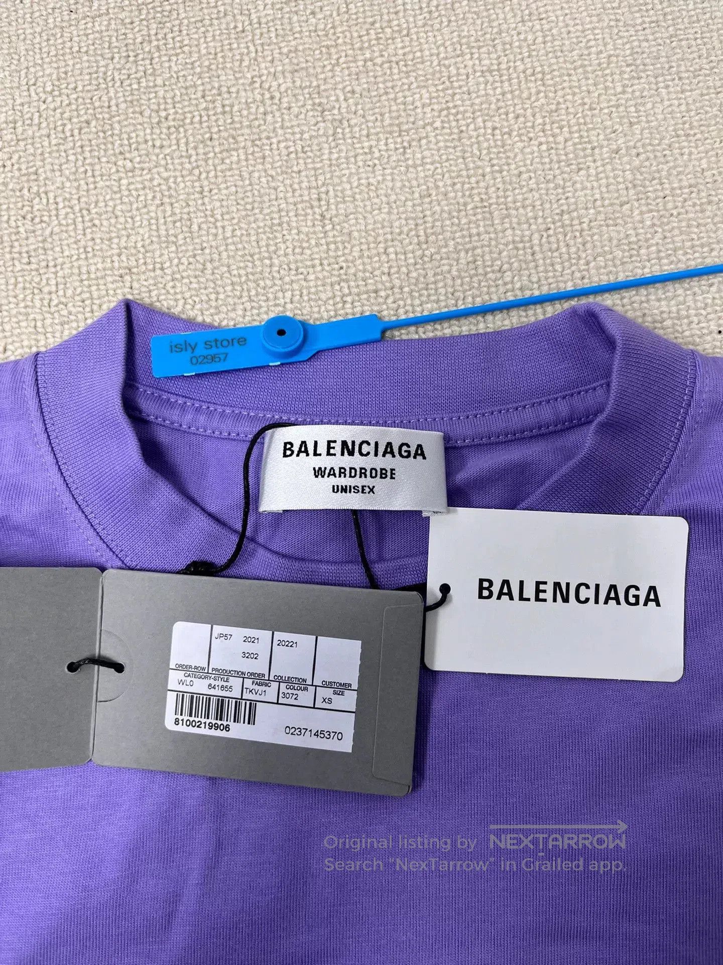 Balenciaga Balenciaga Logo Print Purple T. Size US XS / EU 42 / 0 - 4 Thumbnail