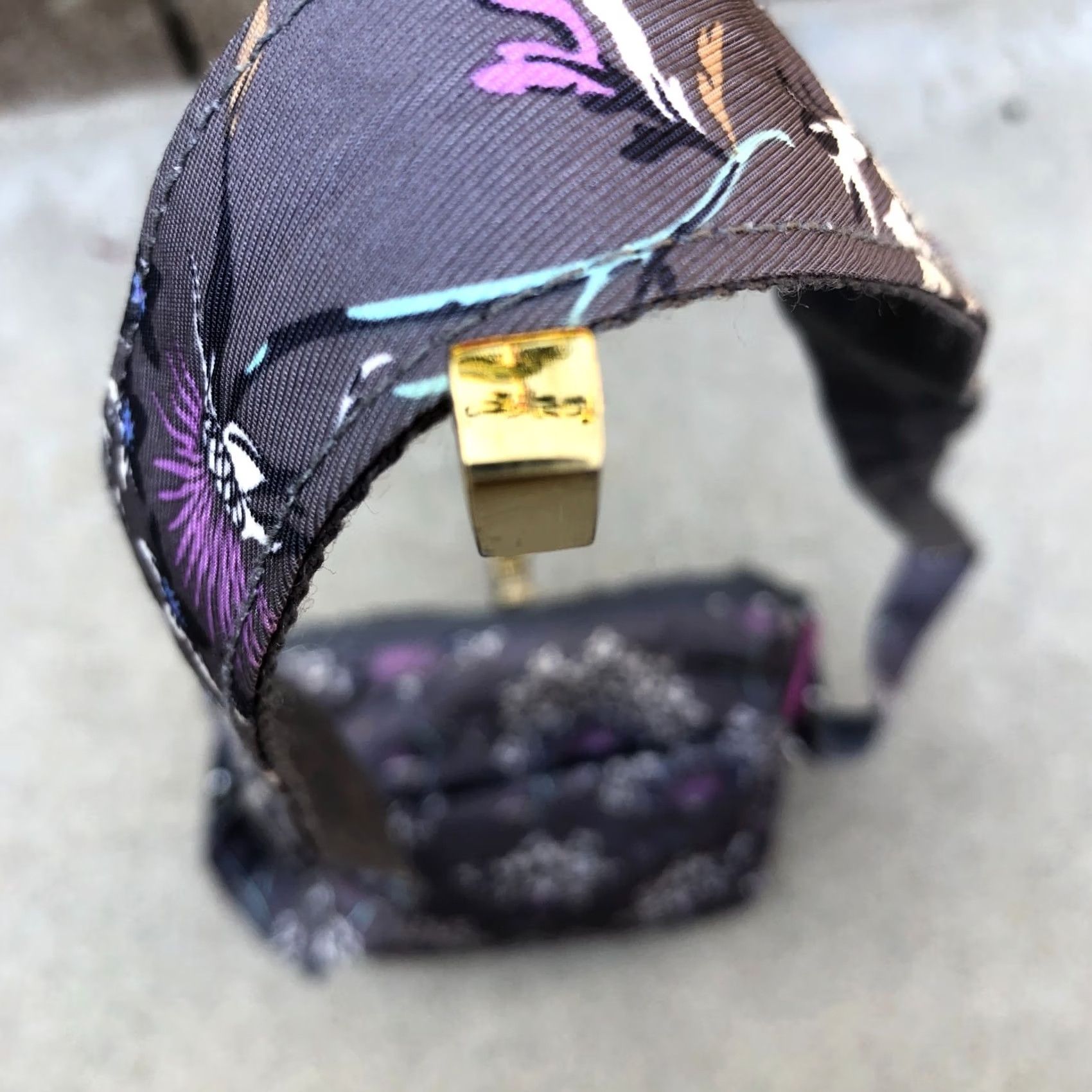 Vera Bradley VERA BRADLEY Floral Crossbody Purse Purple Shoulder Bag Women's Zipper Bag Crossbody Purse Purple Pattern Floral 11" W x 10" H Medium Violet Womens Size ONE SIZE - 7 Thumbnail
