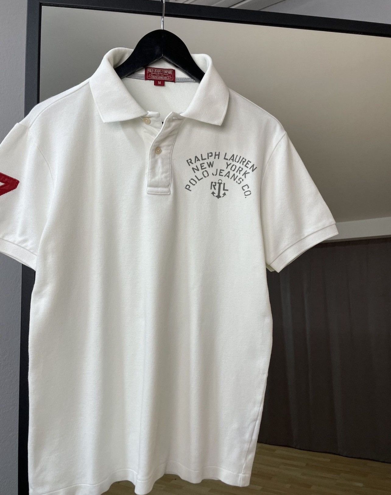 Polo Ralph Lauren Vintage y2k Ralph Lauren New York White Polo Tee RRL Shirt Size US M / EU 48-50 / 2 - 3 Thumbnail