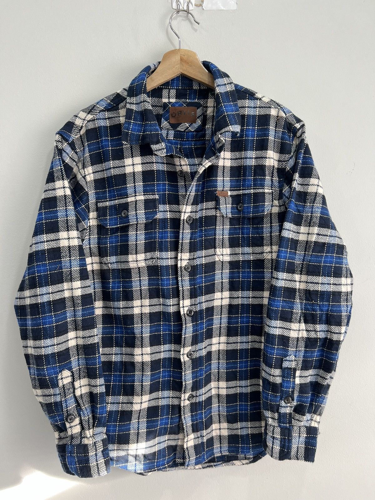 Orvis Vintage Orvis Plaid Button Up Shirt Blue White Size US M / EU 48-50 / 2 - 1 Thumbnail