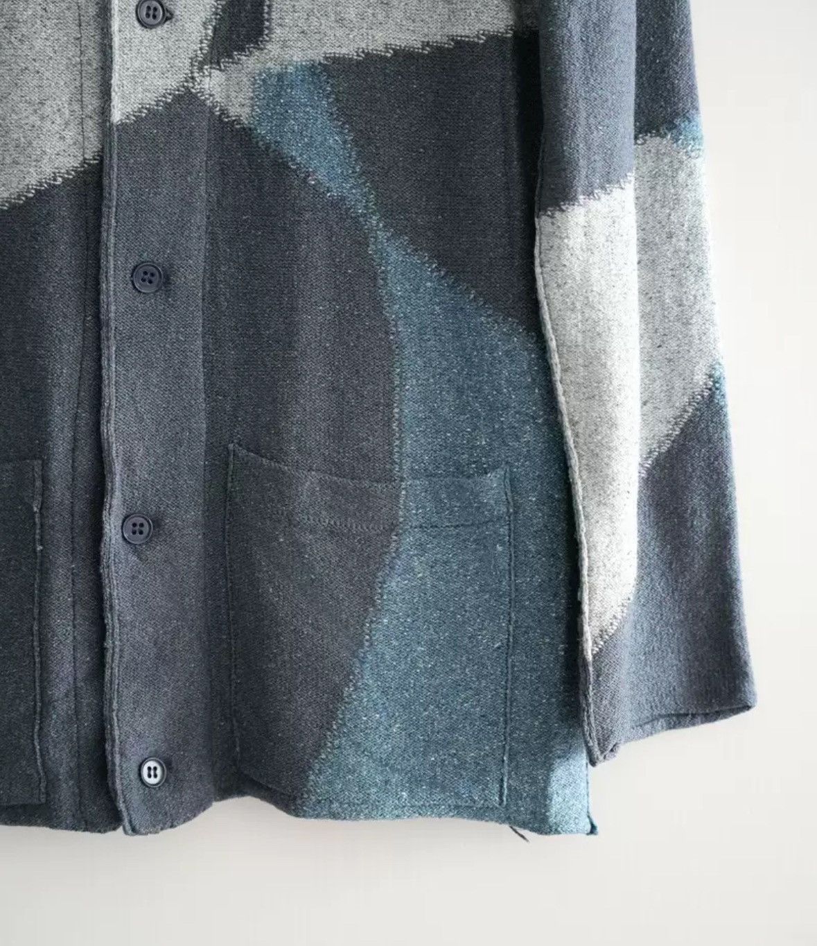 Yohji Yamamoto Yohji Yamamoto 12ss geometric silk cardigan sweater Size US L / EU 52-54 / 3 - 4 Thumbnail