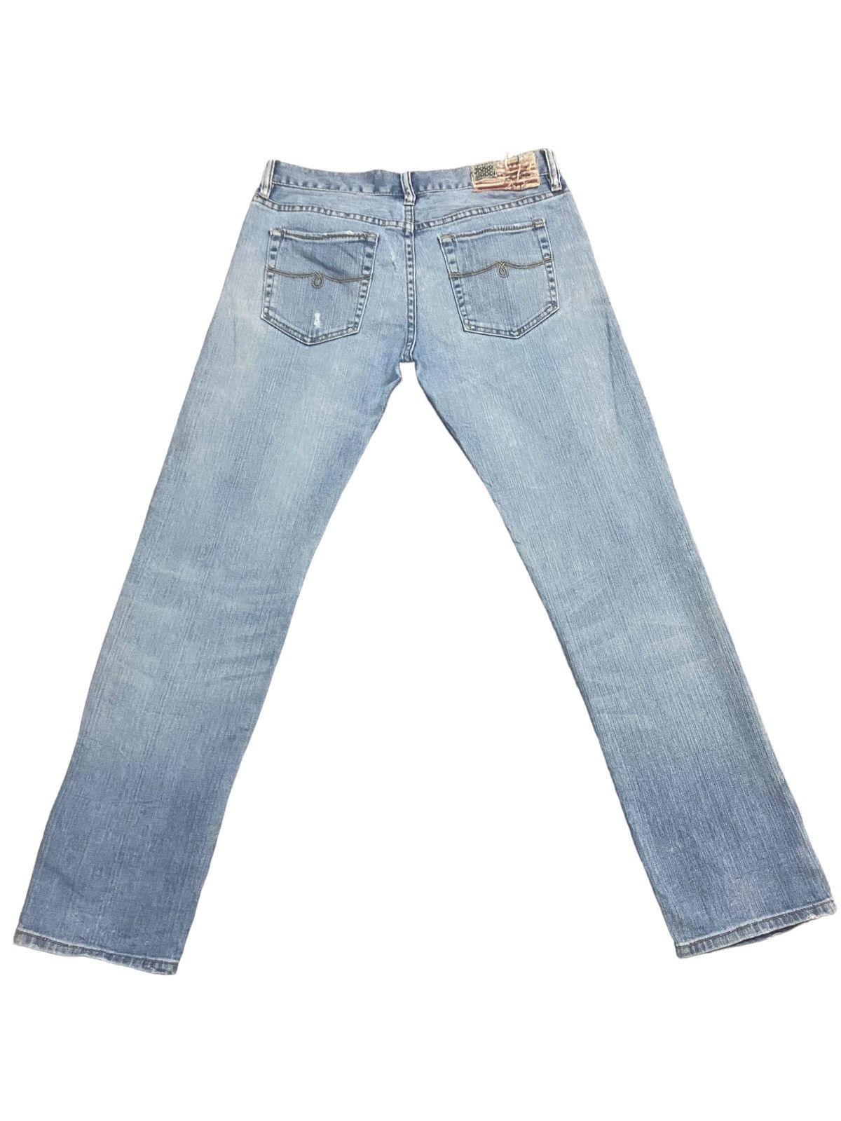 RRL/Vintage Damaged Denim【Low Straight】 POLO RALPH LAUREN DOUBLE RL RRL LOW STRAIGHT REPAIRED