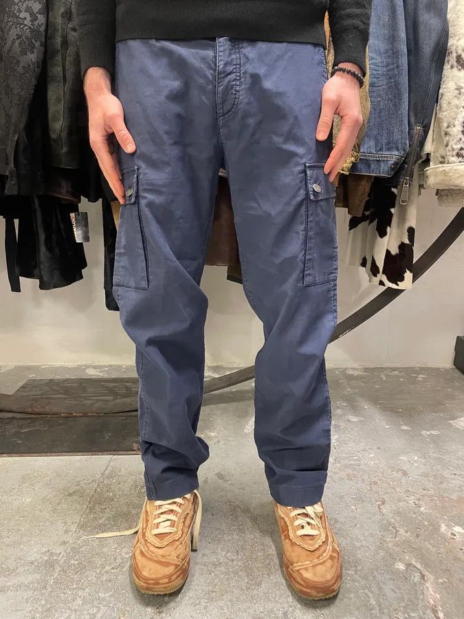 Prada × Vintage AW2006 Prada Navy Straight Relaxed Cargo Pants Size US 34 / EU 50 - 2 Thumbnail