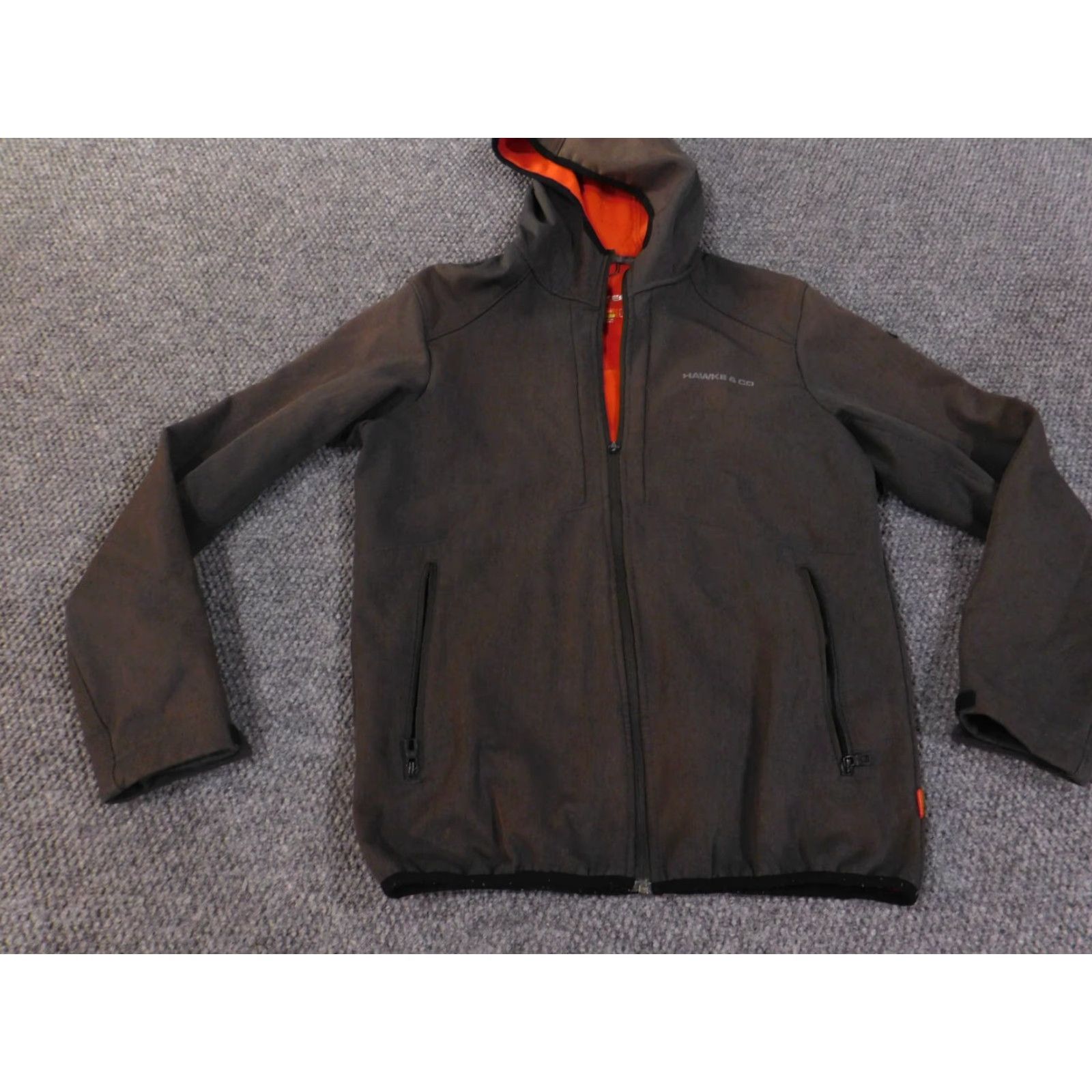 Vintage Hawke & Co Jacket Mens Brown Zip Outdoors Bomber Regular Stretch Performance Fall Winter Walking Small Size US S / EU 44-46 / 1 - 3 Thumbnail