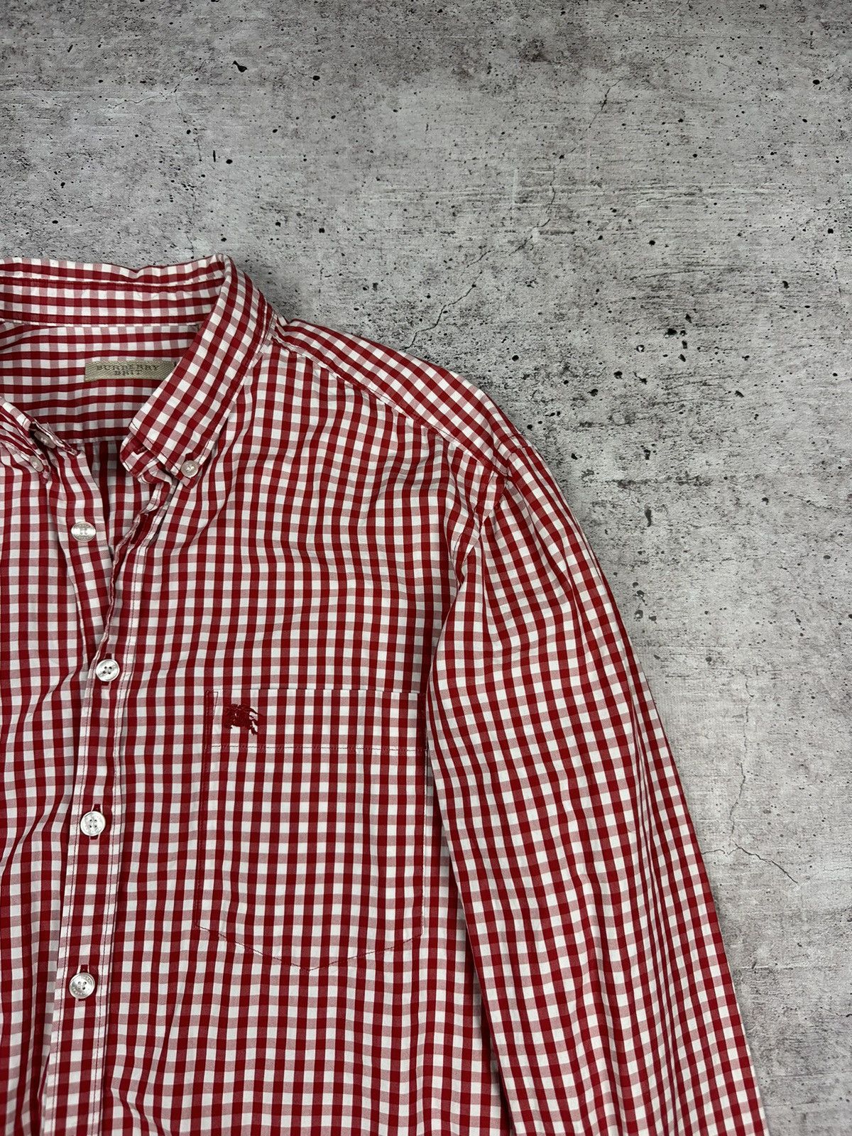 Burberry Burberry Brit Small Logo Check Patterned Button Up Shirt Size US XL / EU 56 / 4 - 2 Thumbnail